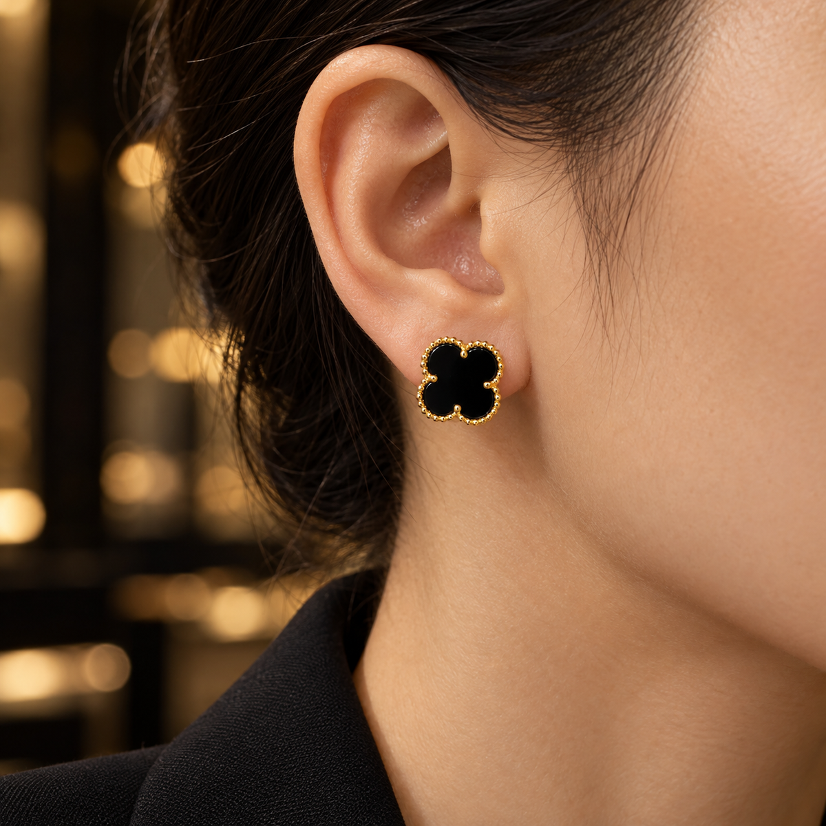 Clover Stud Earrings – Multi-Color Collection