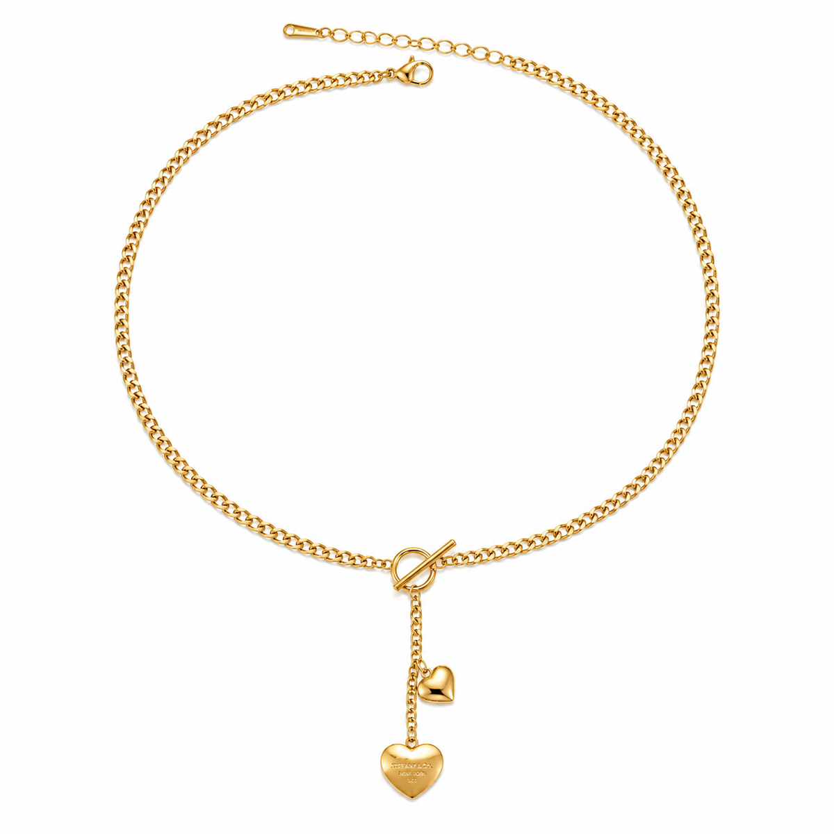 Stainless steel Drop Heart Necklace | Poshewix