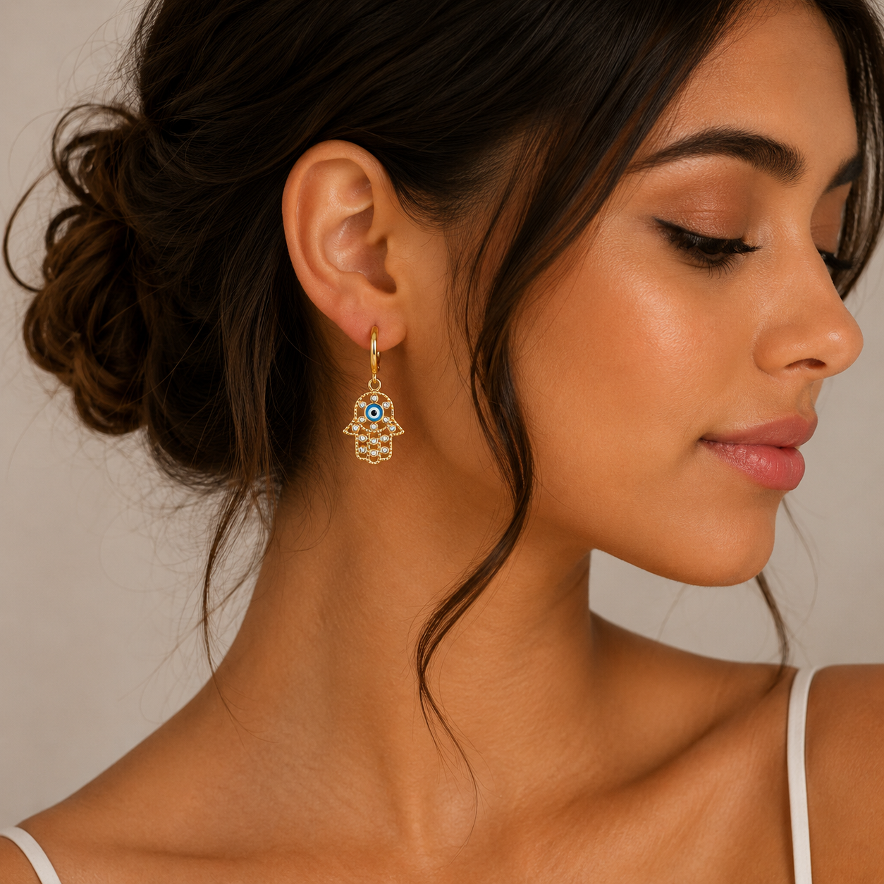Hamsa Evil Eye Earrings