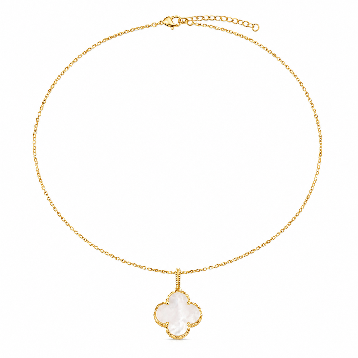 Clover Pendant Necklace – 18K Gold-Plated(45cm)