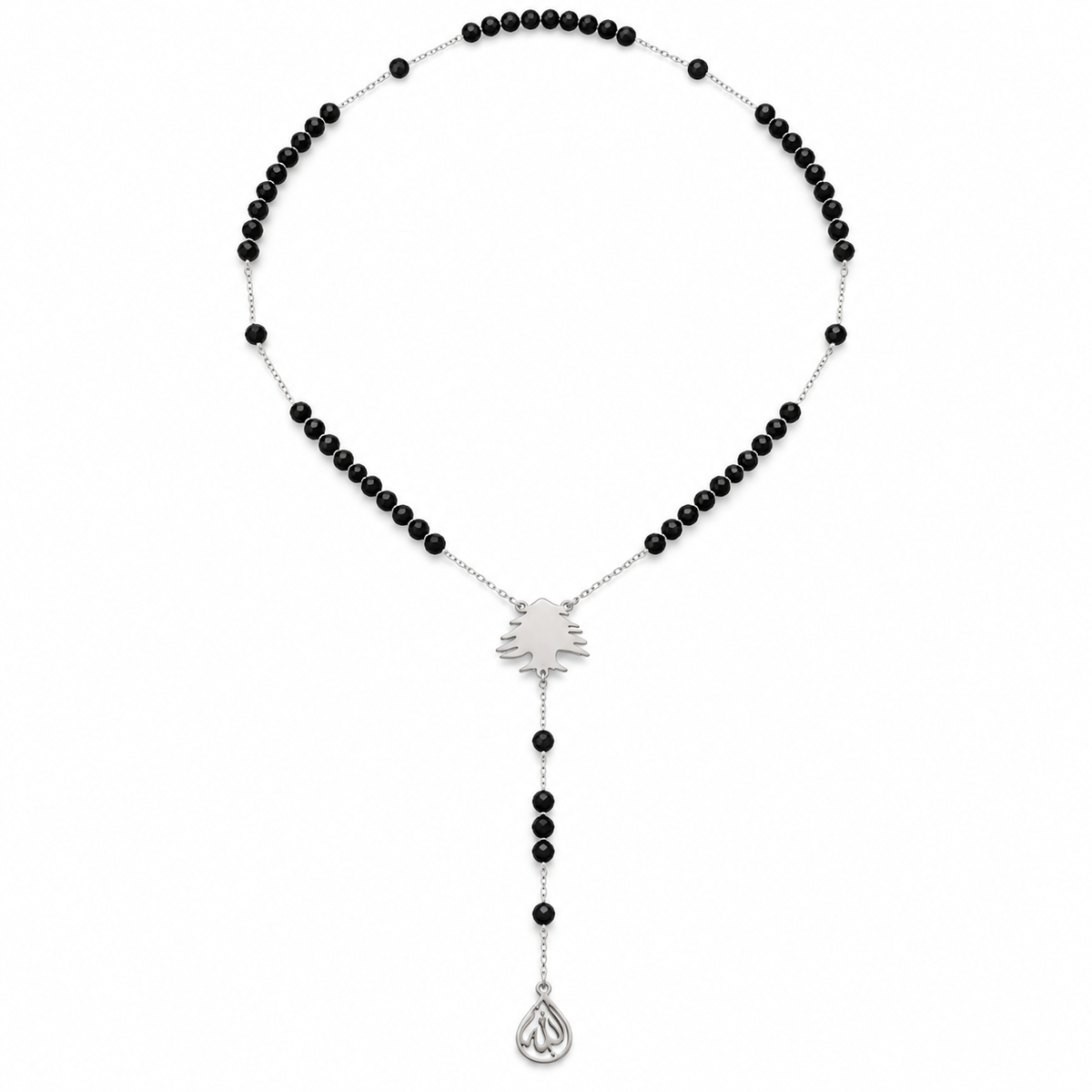 Lebanese Cedar Rosary Necklace