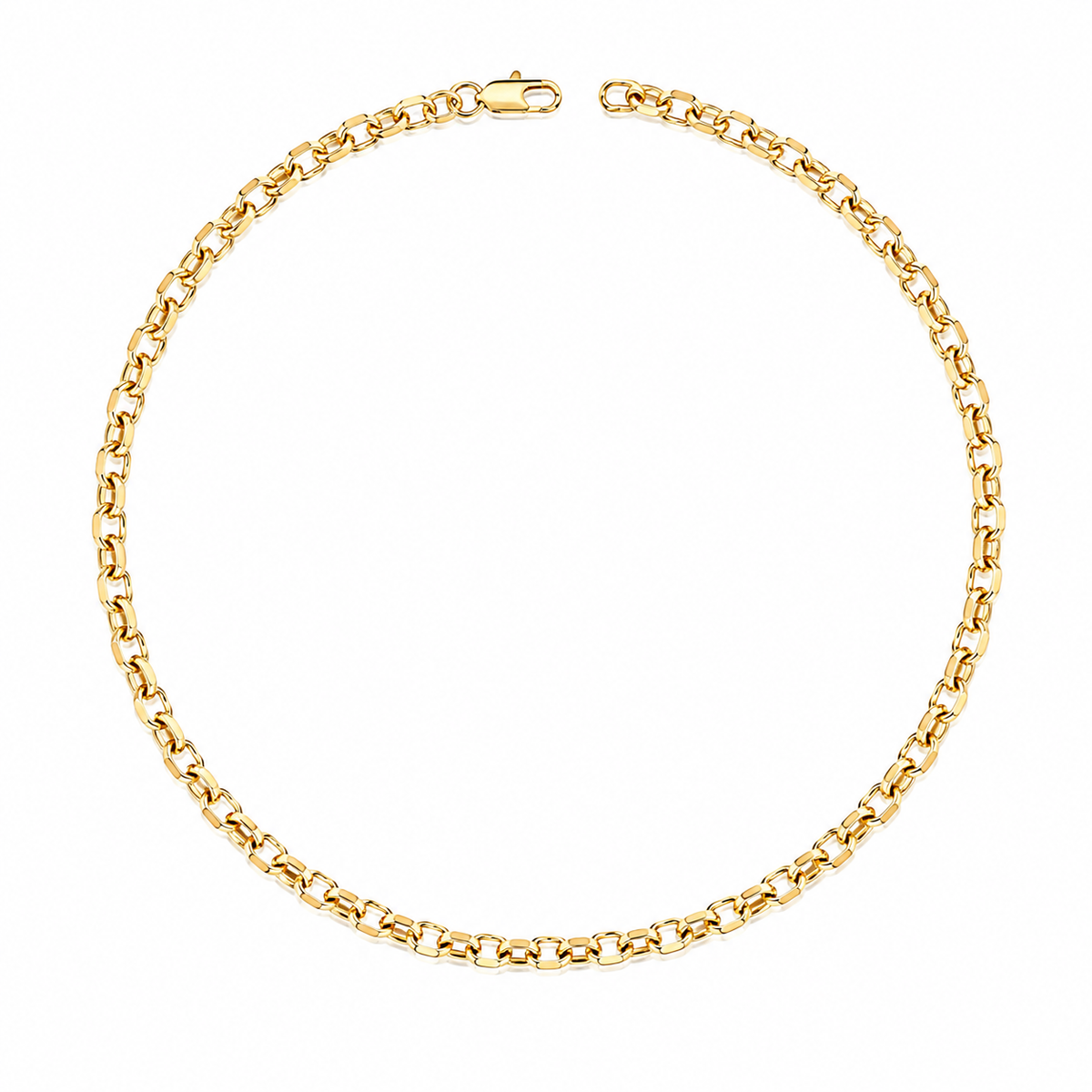 Classic Round Link Gold-Plated Necklace ✨