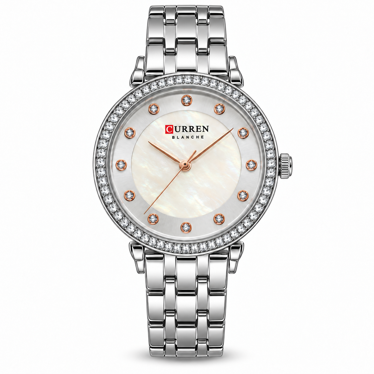 Curren Pearly Dial Bracelet Watch(woman)