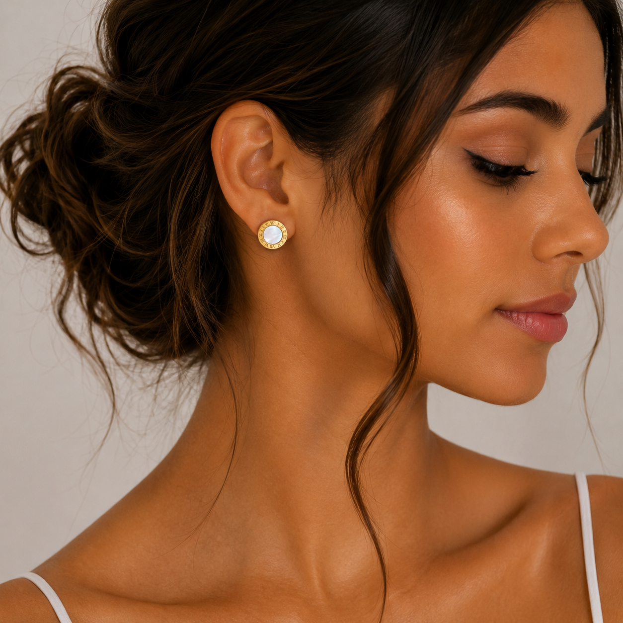Roman Numeral Stud Earrings