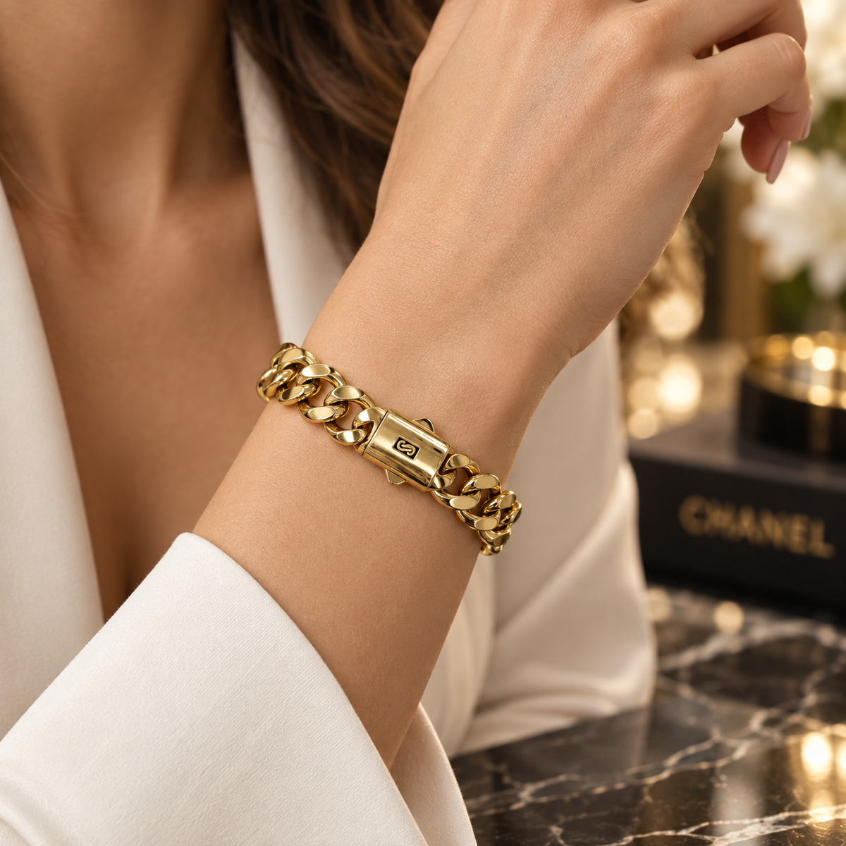 Seda monac-o Cuban Link Bracelet – 3 Thicknesses