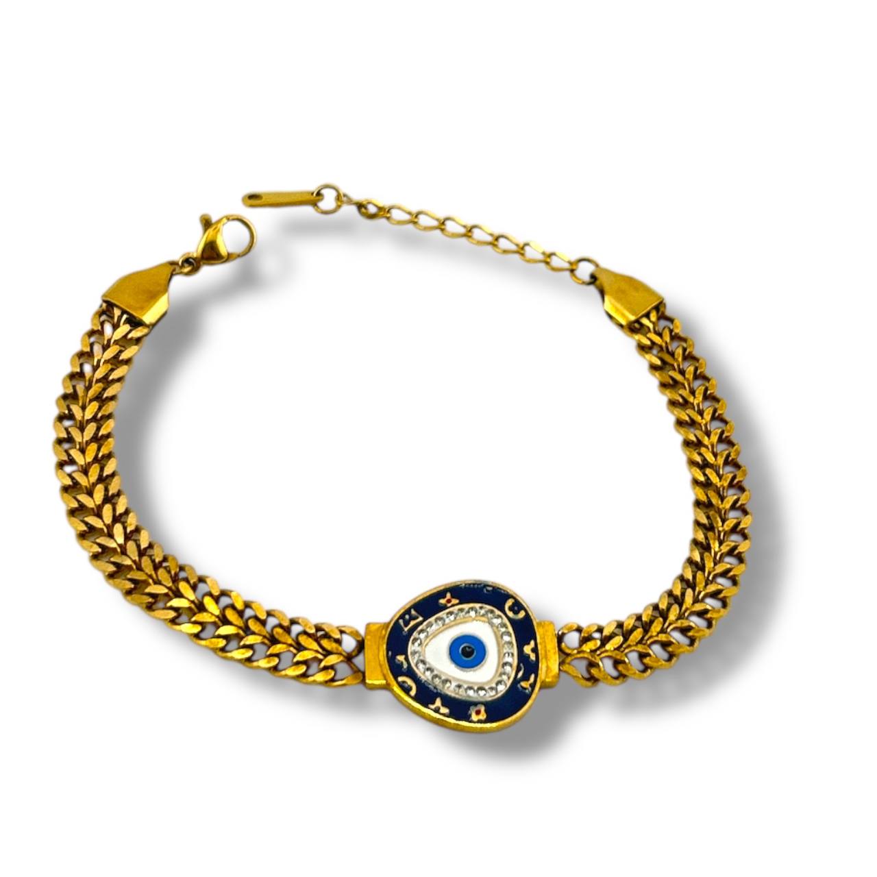 Mystic Enamel Eye Chunky Chain Bracelet