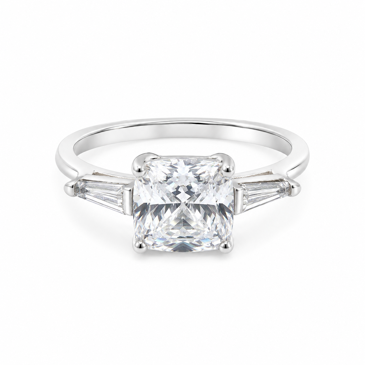 Silver 925 Grace solitaire Ring – Silver Princess-Cut Elegance