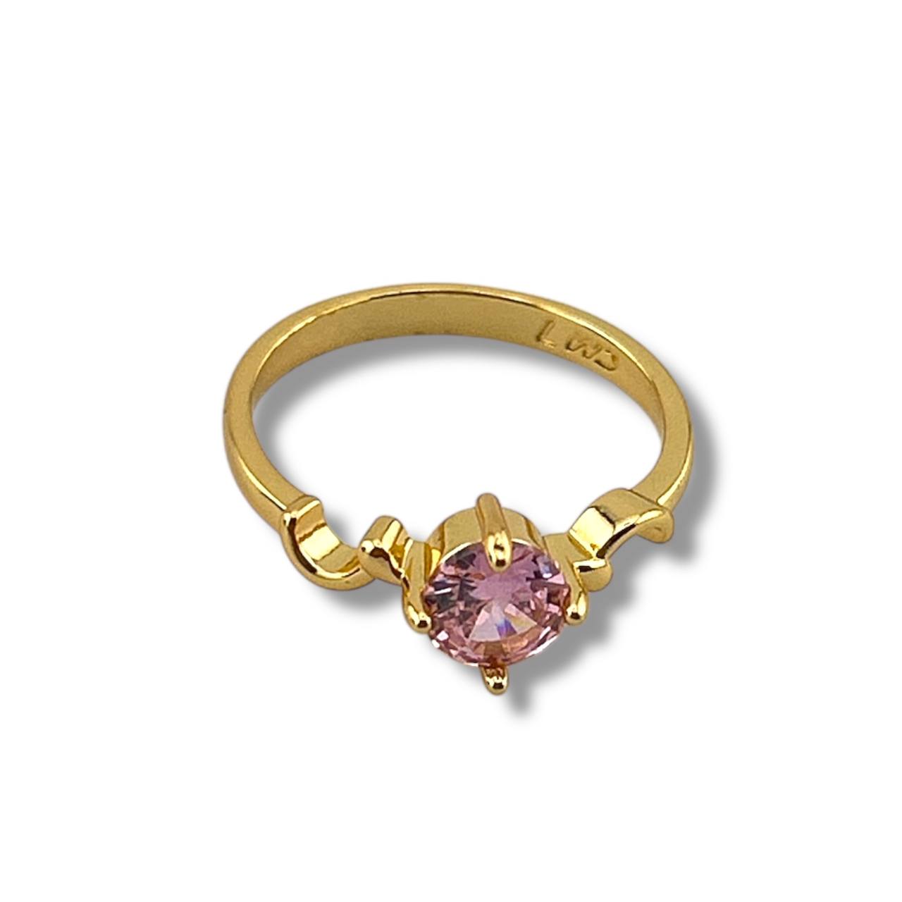 Pink Sparkle Wave Ring 💖✨