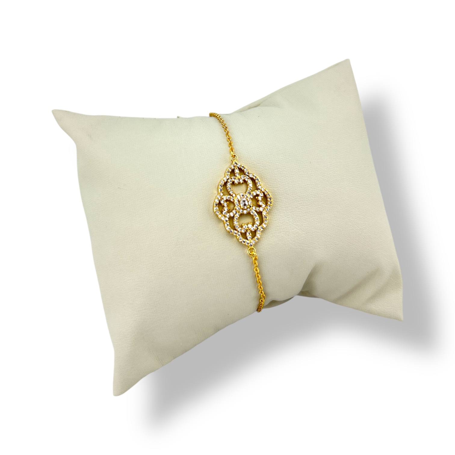 Golden Filigree Bloom Bracelet