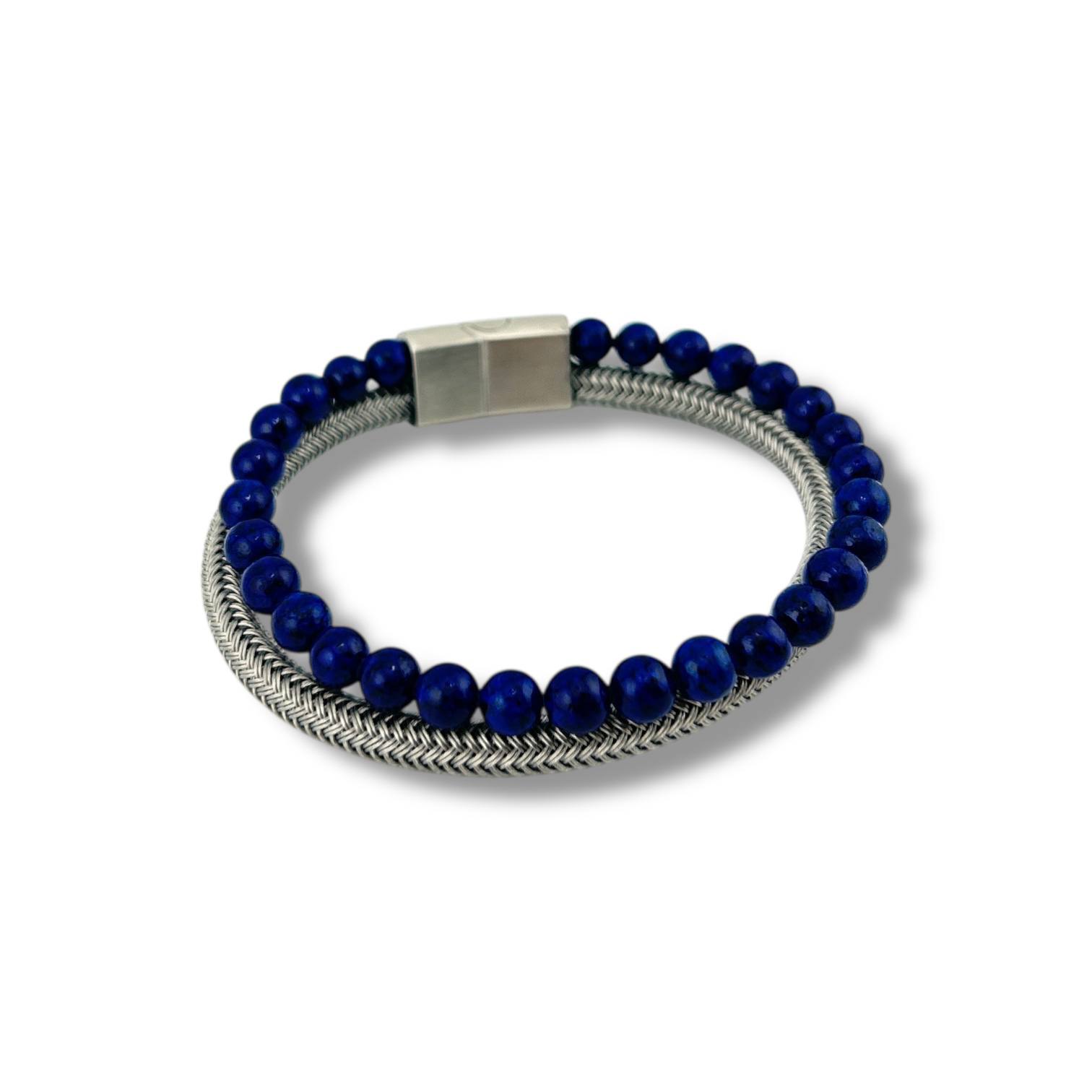 🐅 Tiger Eye & Steel Braided Men's Bracelet – Dual Power Look