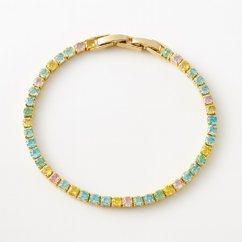 vibrant color Rainbow Glow Tennis Bracelet 🌈