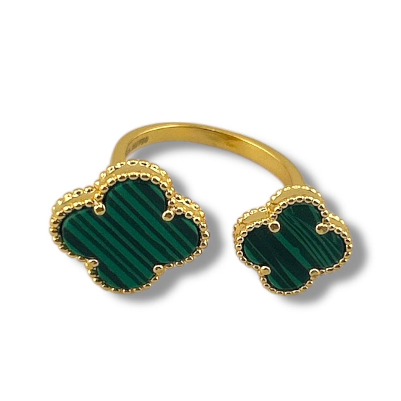 Blossom Luxe Duo Ring – Gold Plated