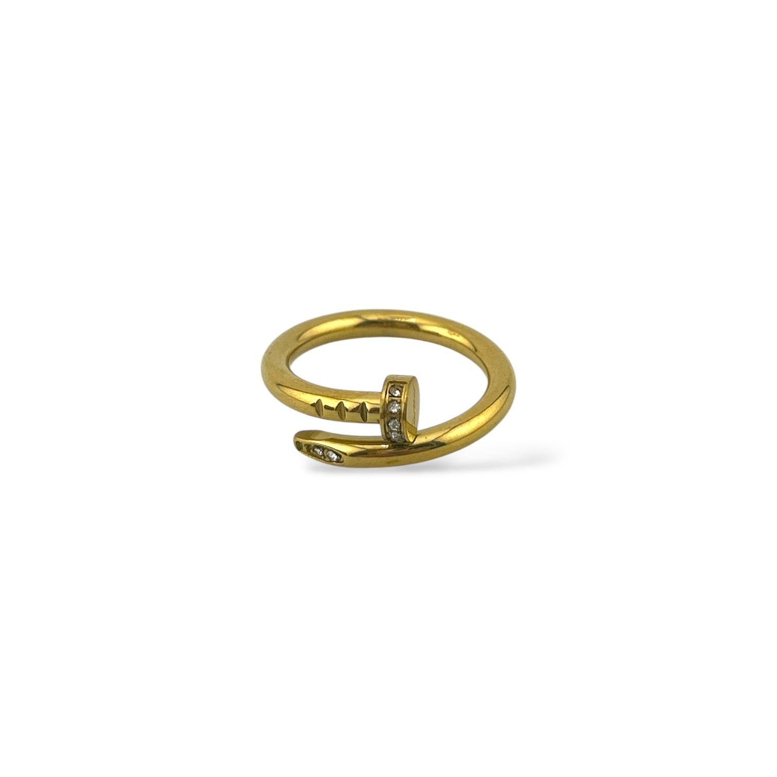Golden Cartier Ring – Edgy Elegance with a Twist 🛠✨
