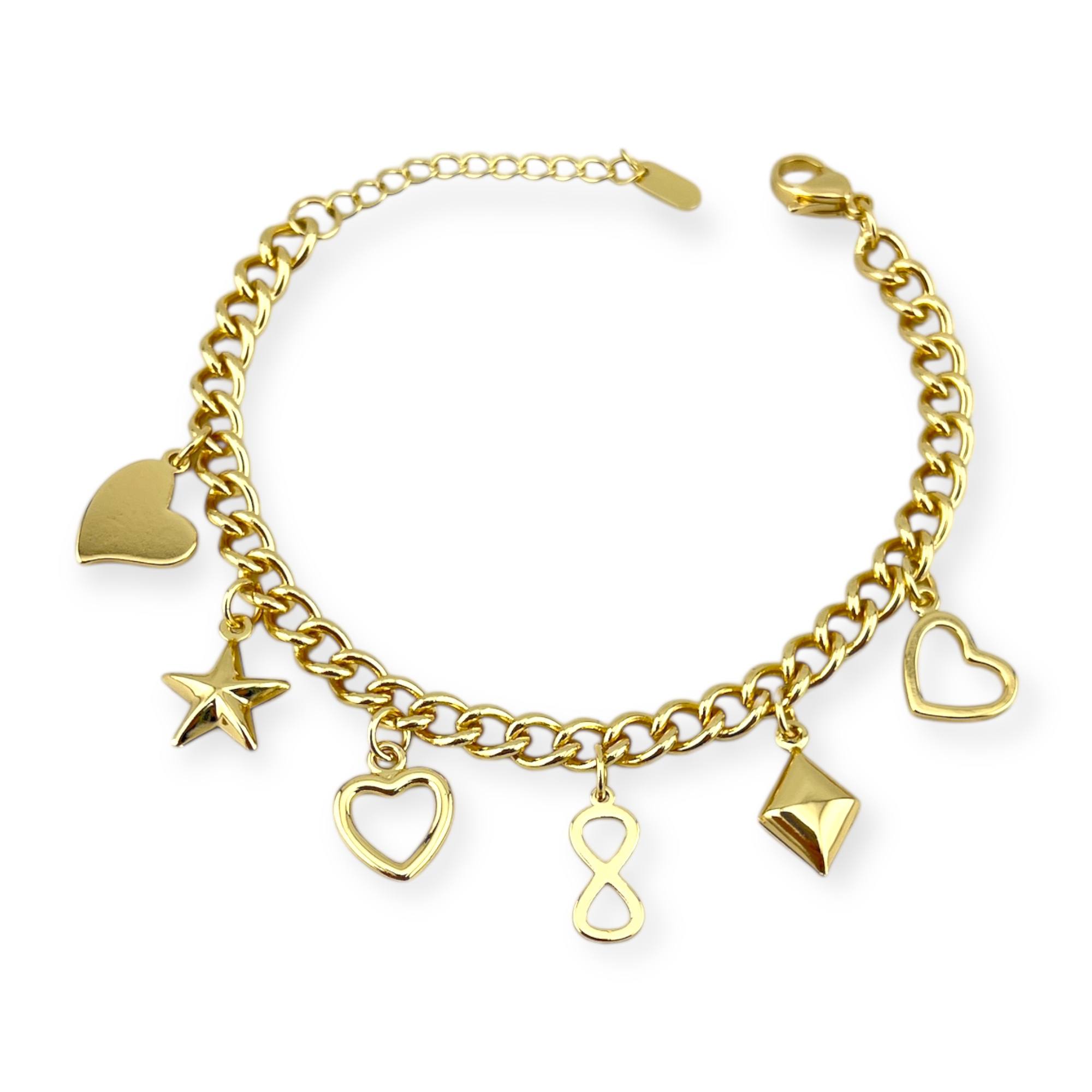 “Charm Stories” 18K Gold-Plated Bracelet