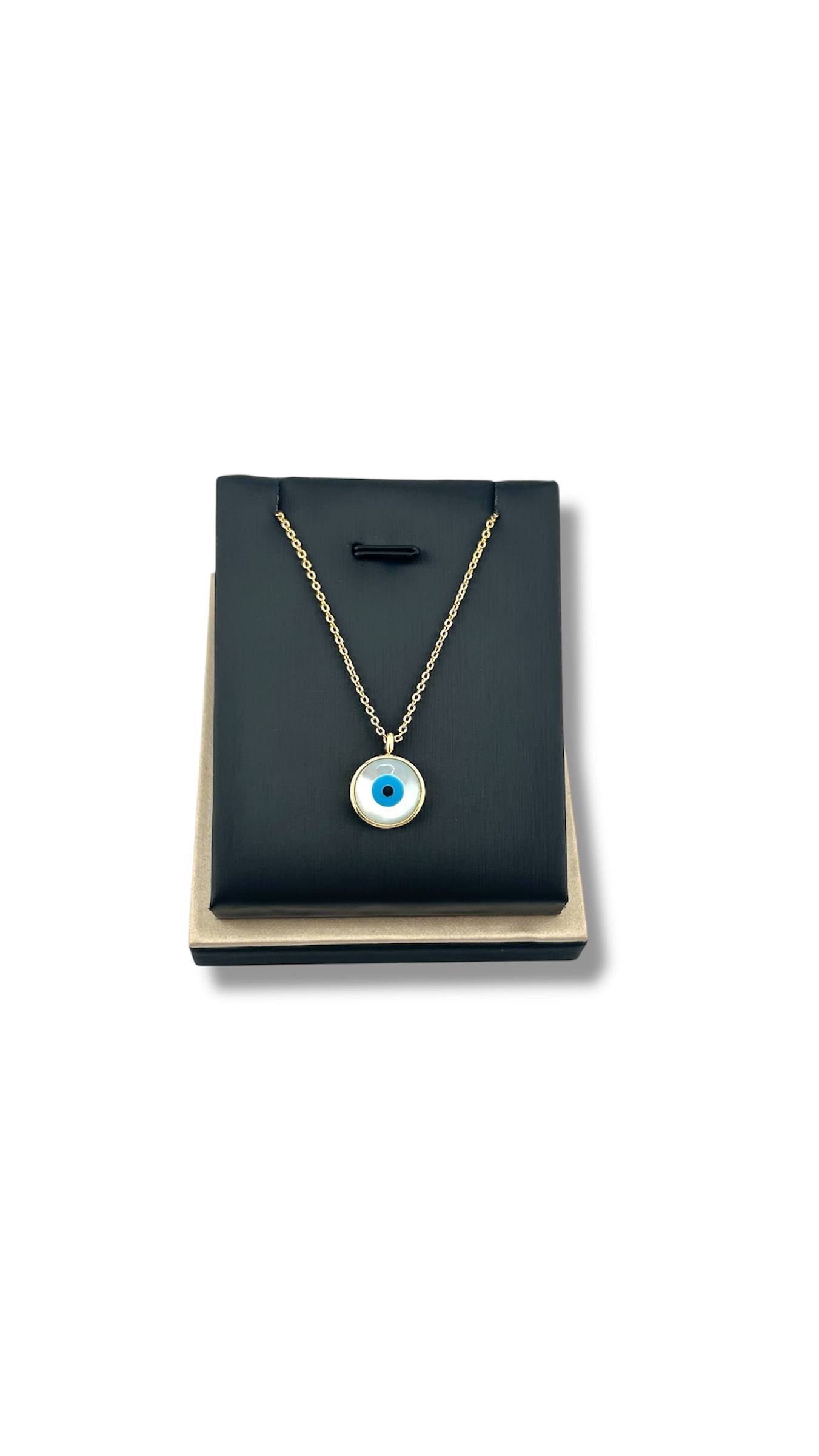 Golden Aura Necklace – Evil Eye Guardian"