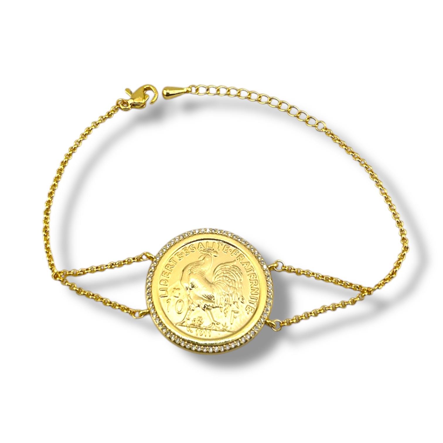 Empire Coin Bracelet – Gold Statement Piece