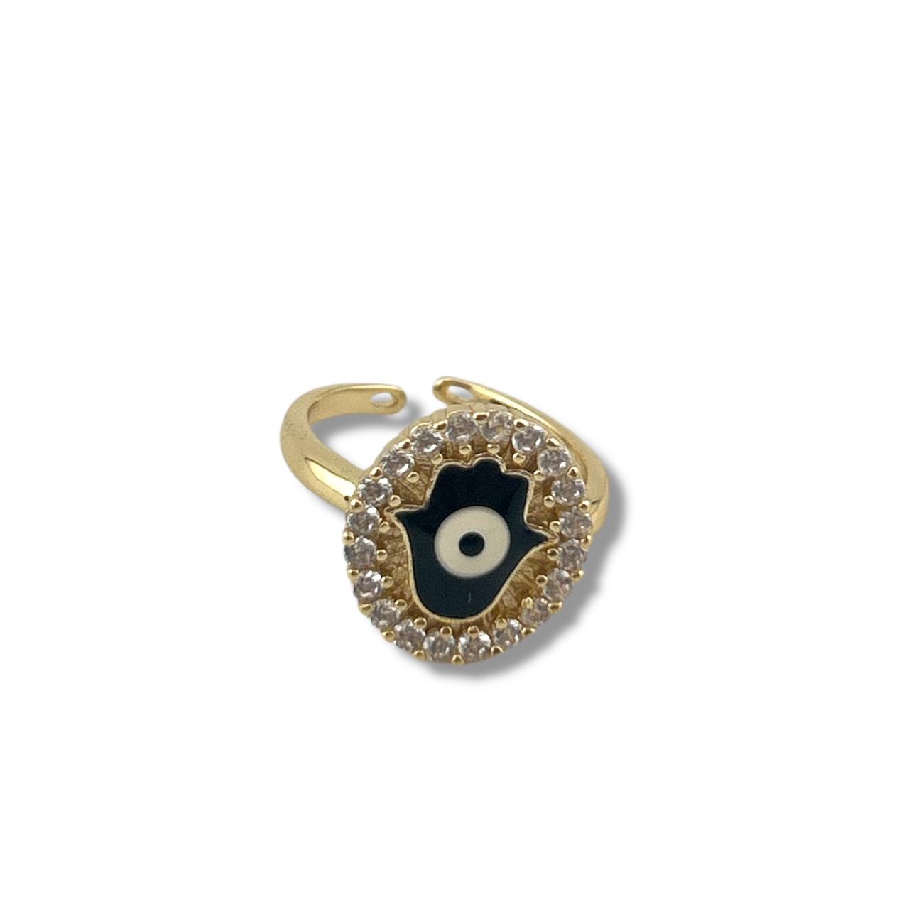 Hamsa Evil Eye Ring