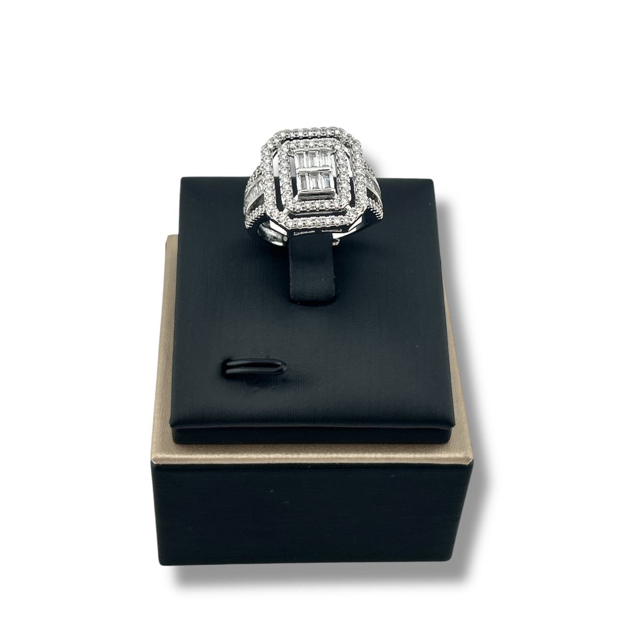 Diamond Prism Ring – Silver