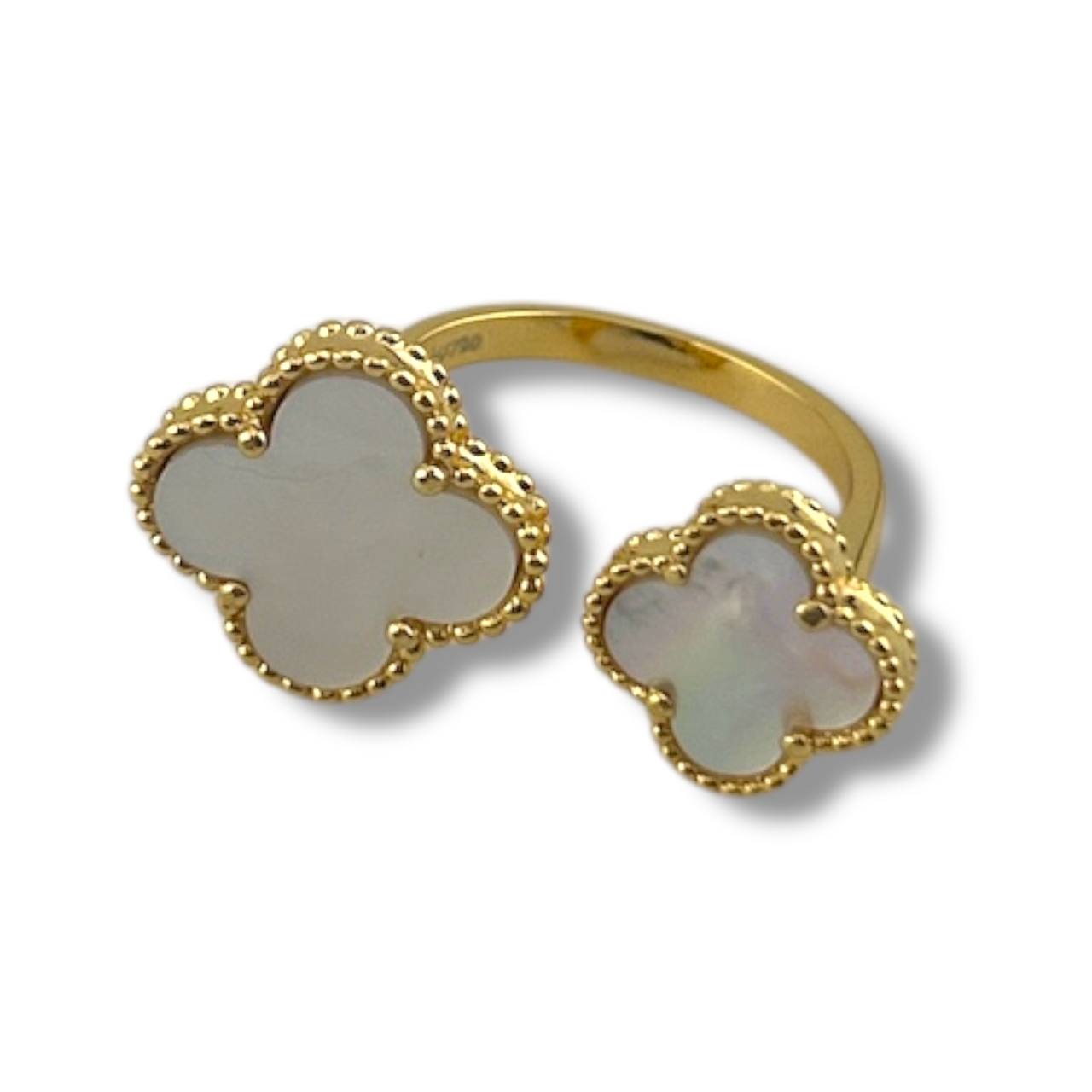 Blossom Luxe Duo Ring – Gold Plated