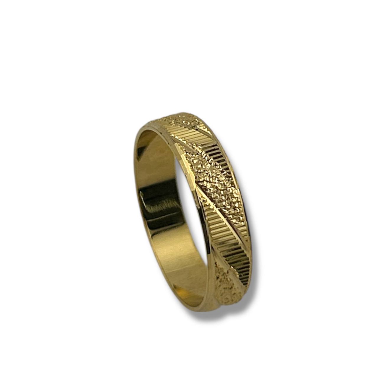 Etched Elegance Band – Silver & Gold