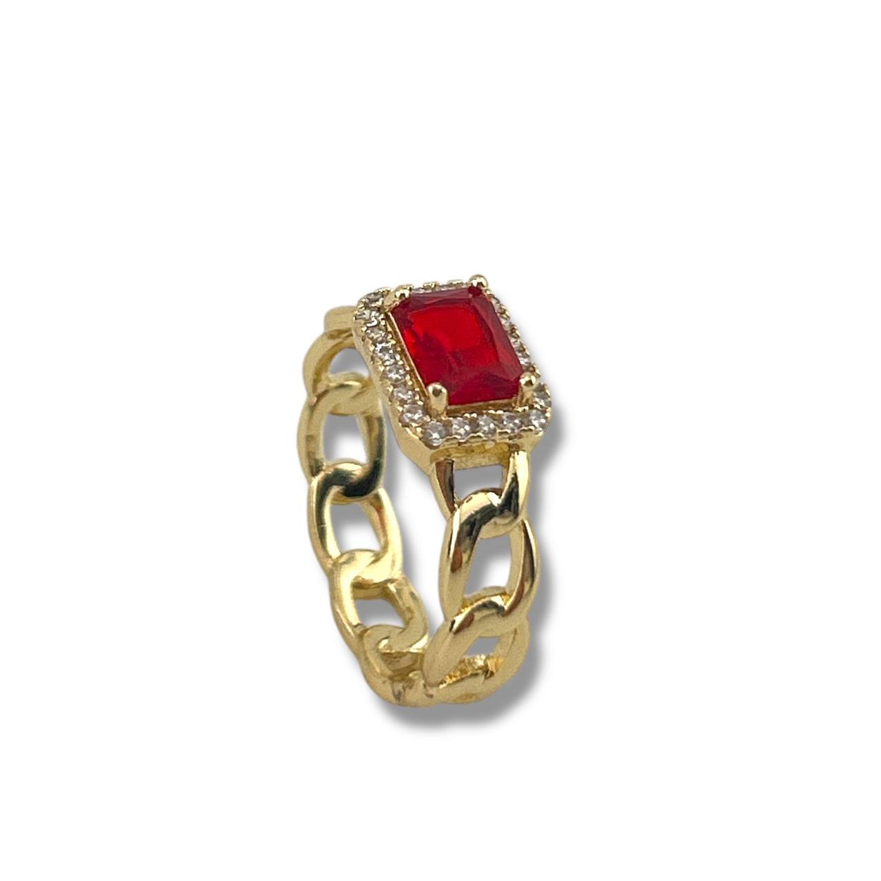 Royal Chain Gem Ring – Multiple Colors