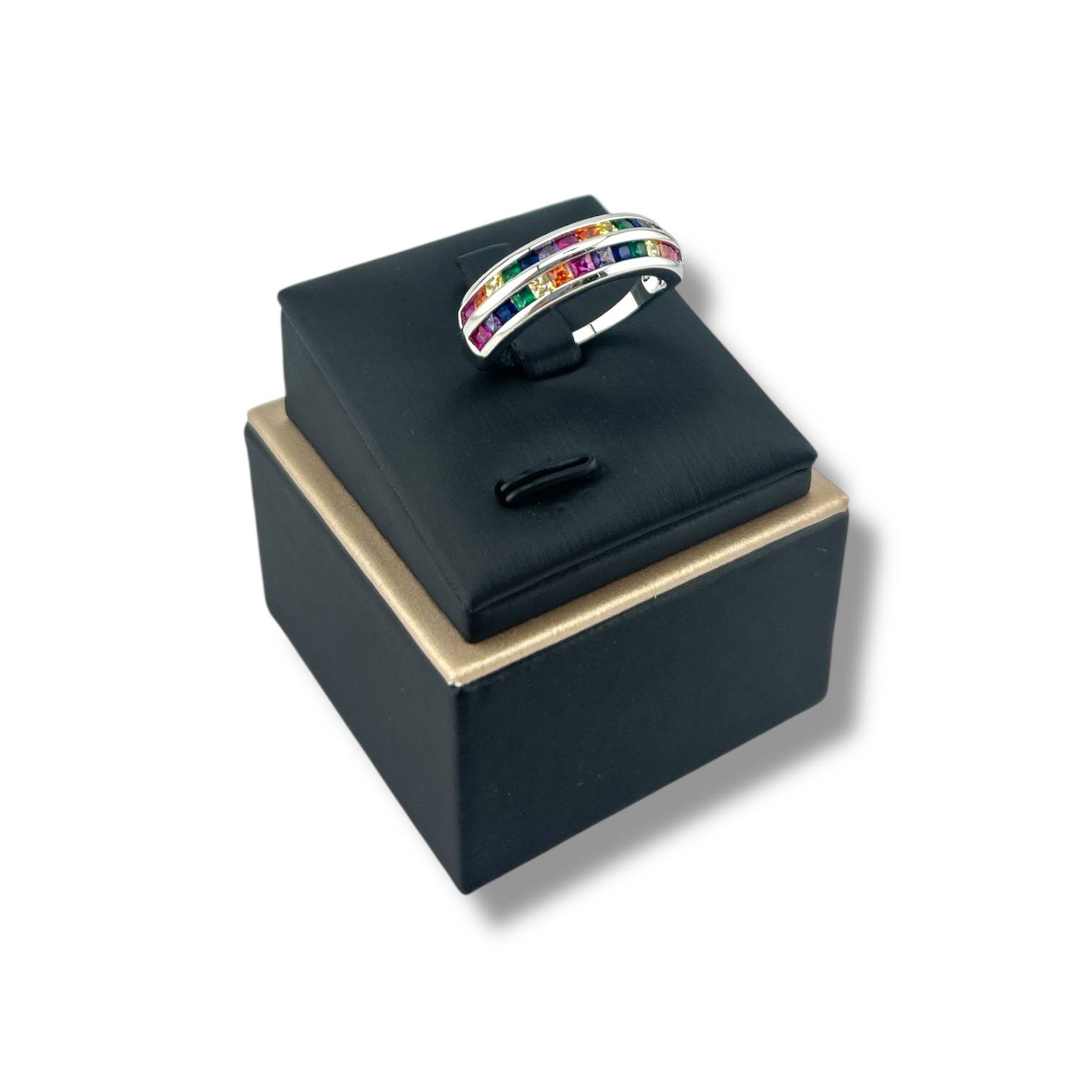 Rainbow Stack Band Ring 🌈