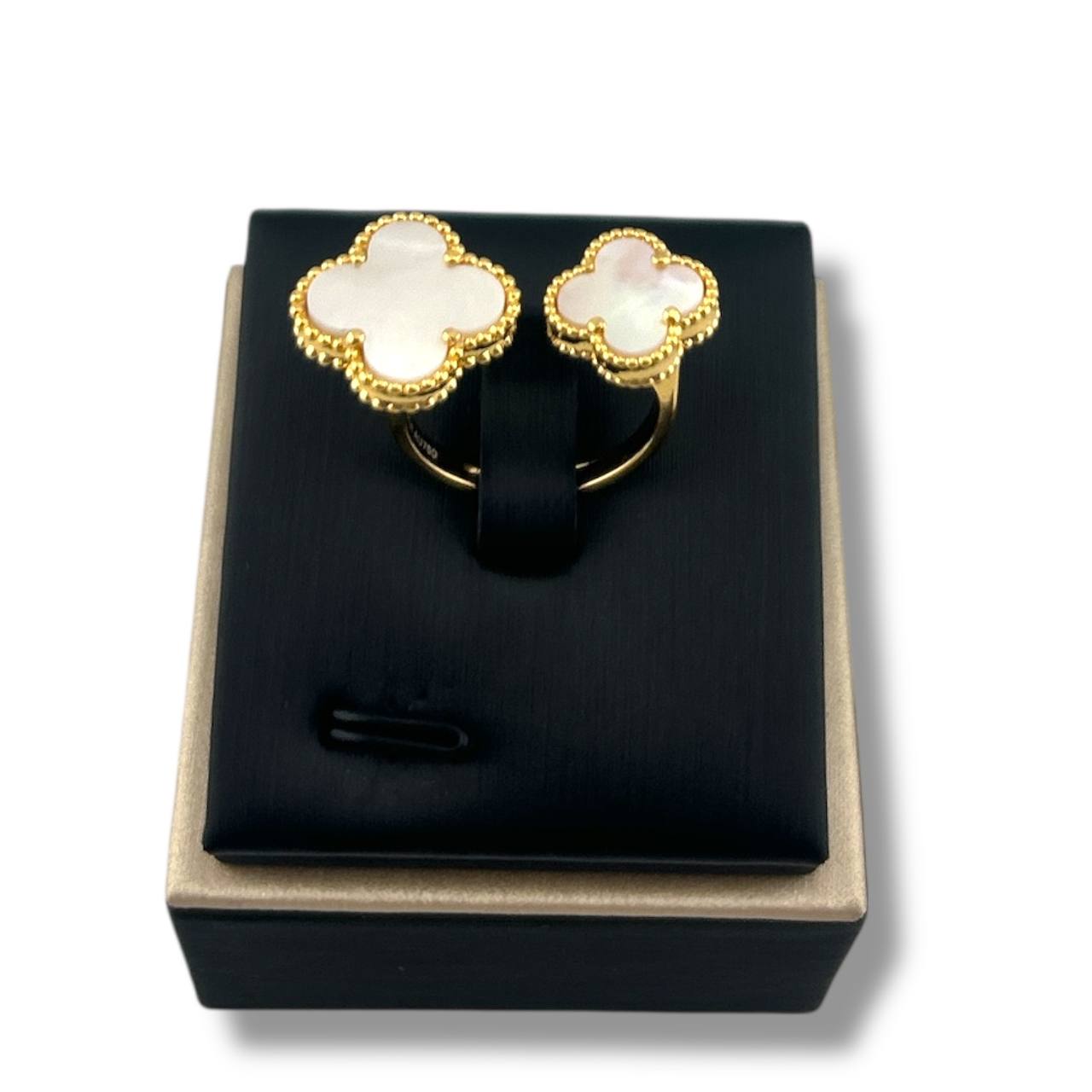 Blossom Luxe Duo Ring – Gold Plated