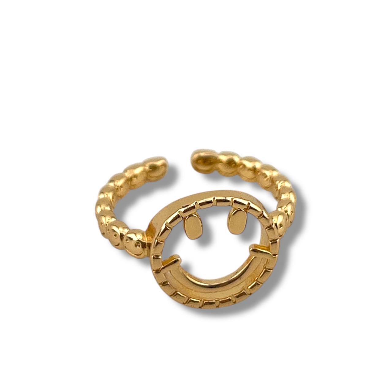 Smiley Gold Ring – Joyful Chic Vibes