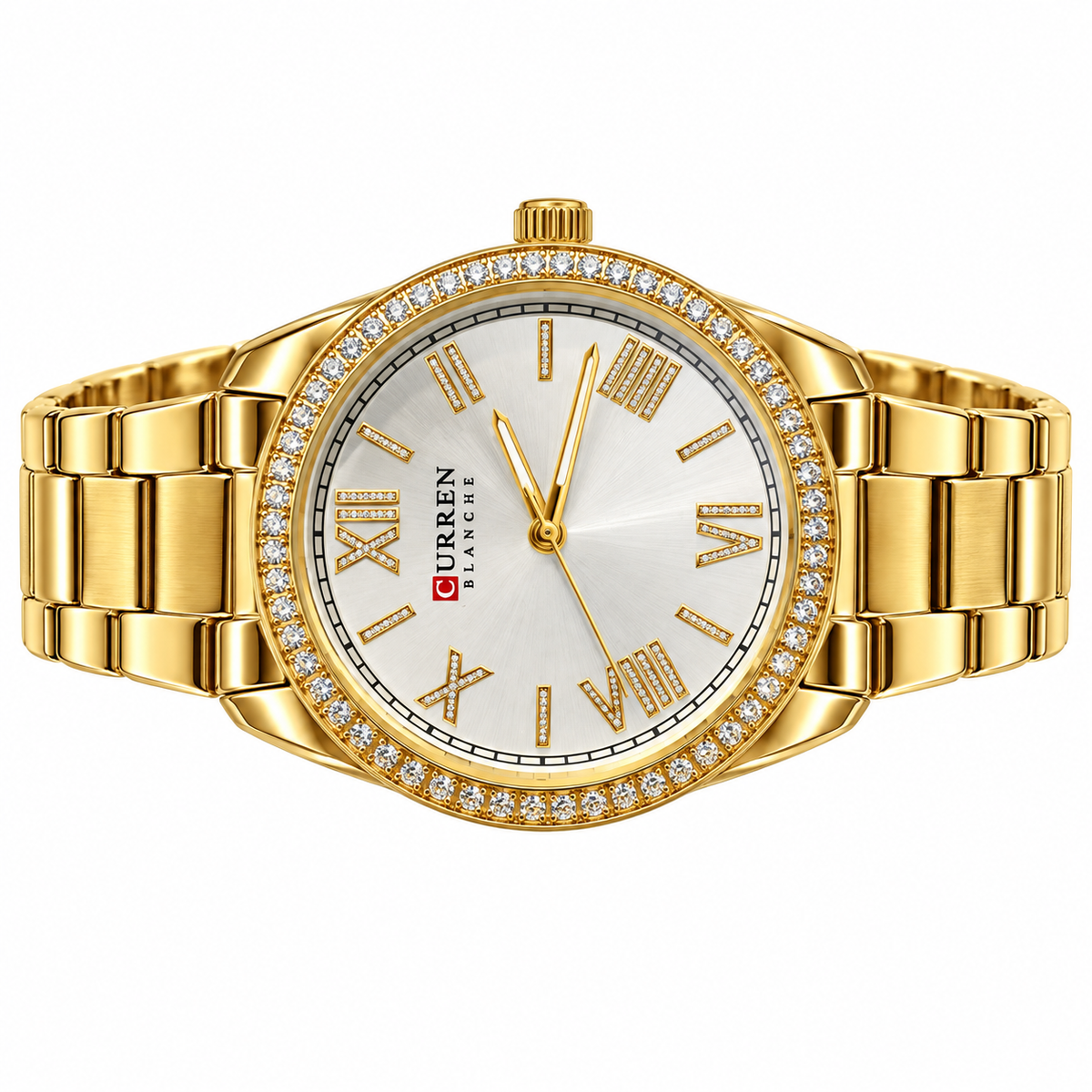 Curren Sparkling Gold-Tone Watch(woman)