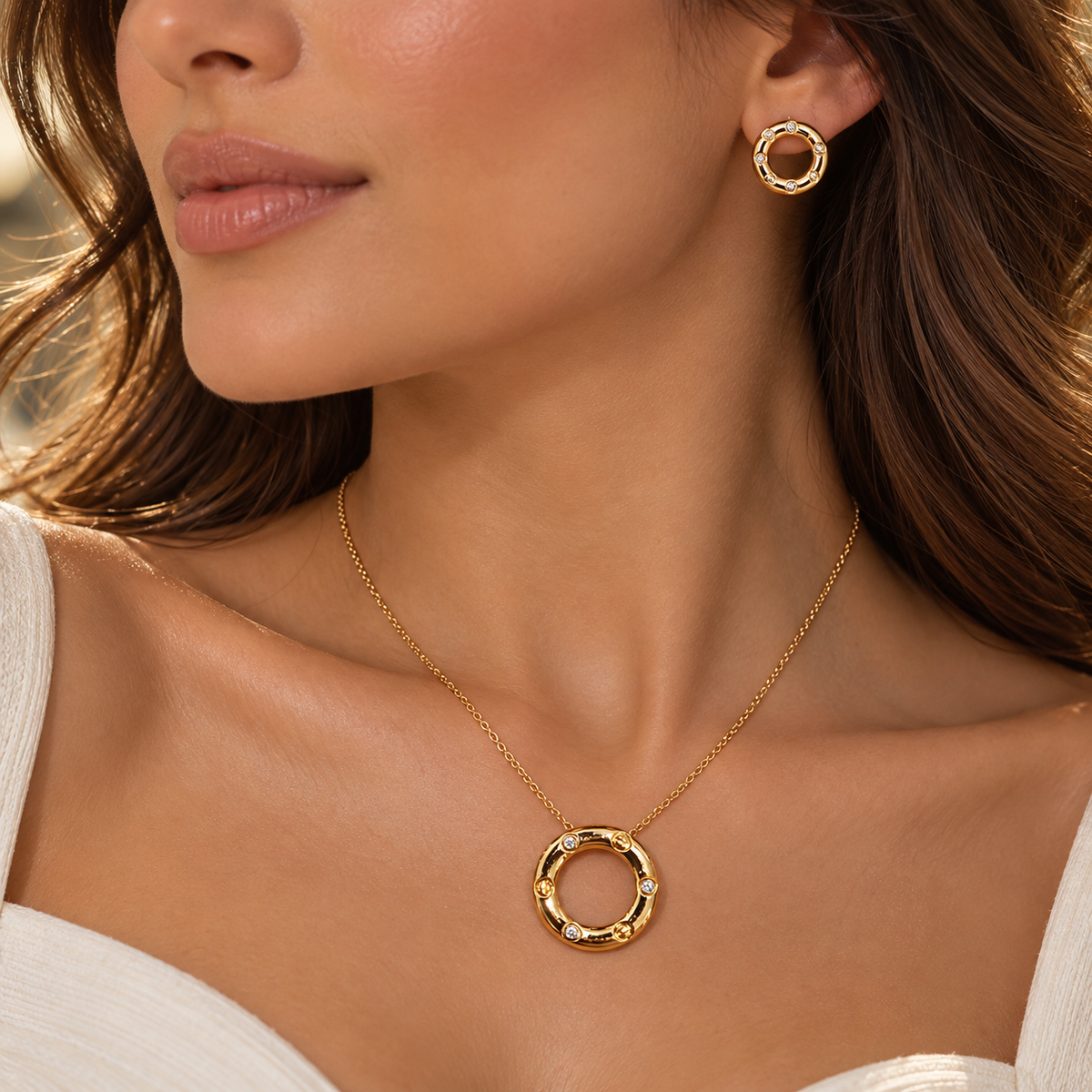 Golden love Screw Circle Set