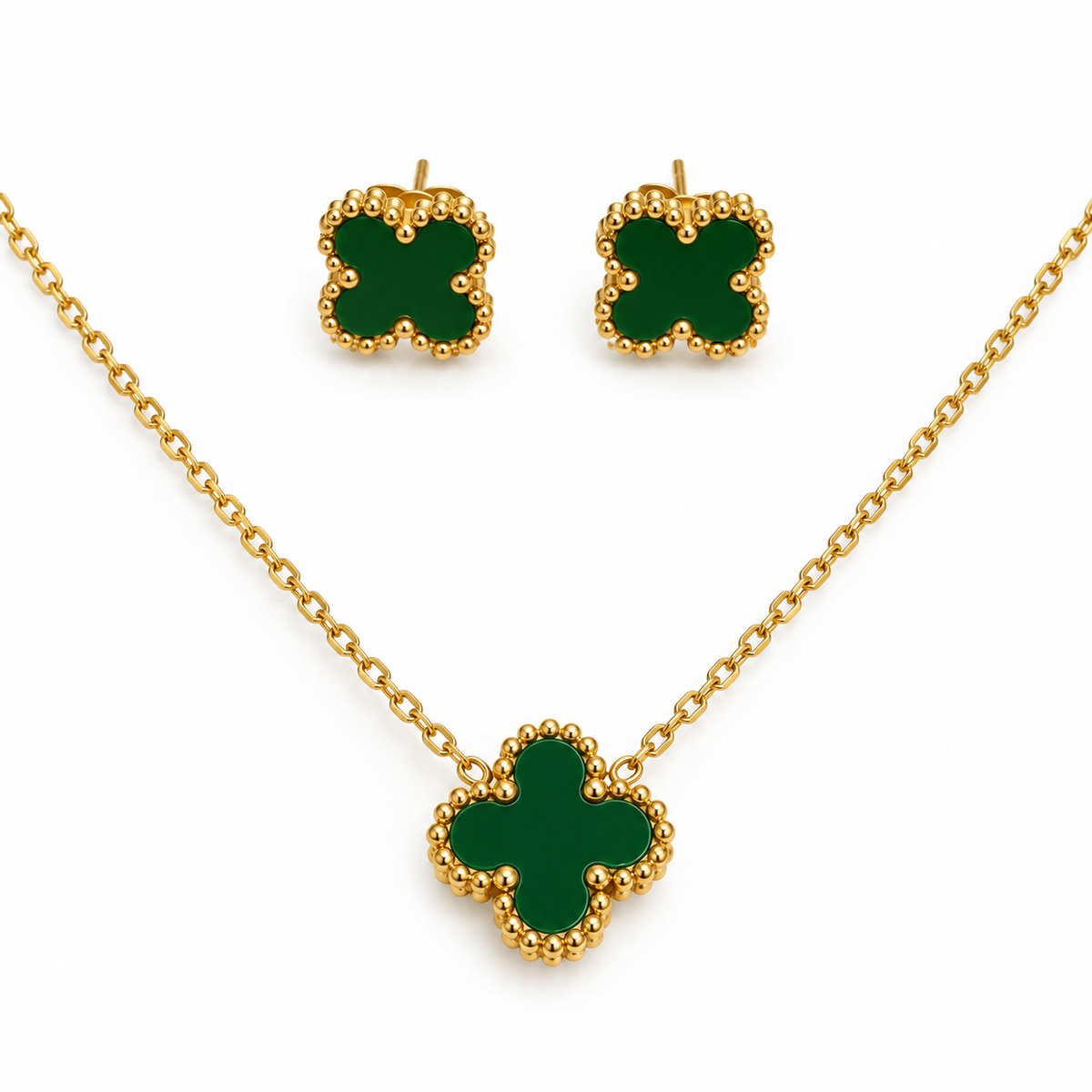 S.steel Clover Set – Graceful & Chic
