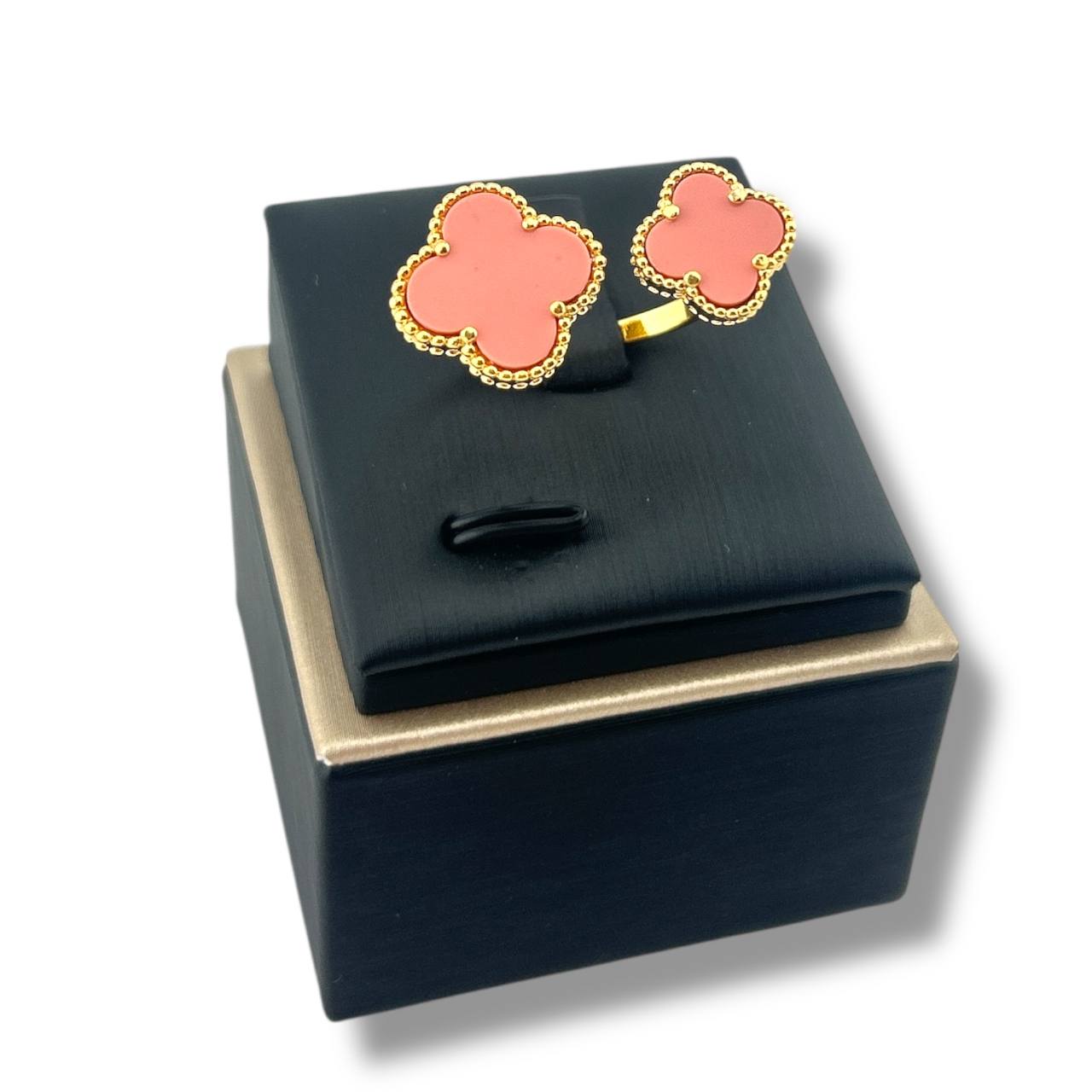 Blossom Luxe Duo Ring – Gold Plated