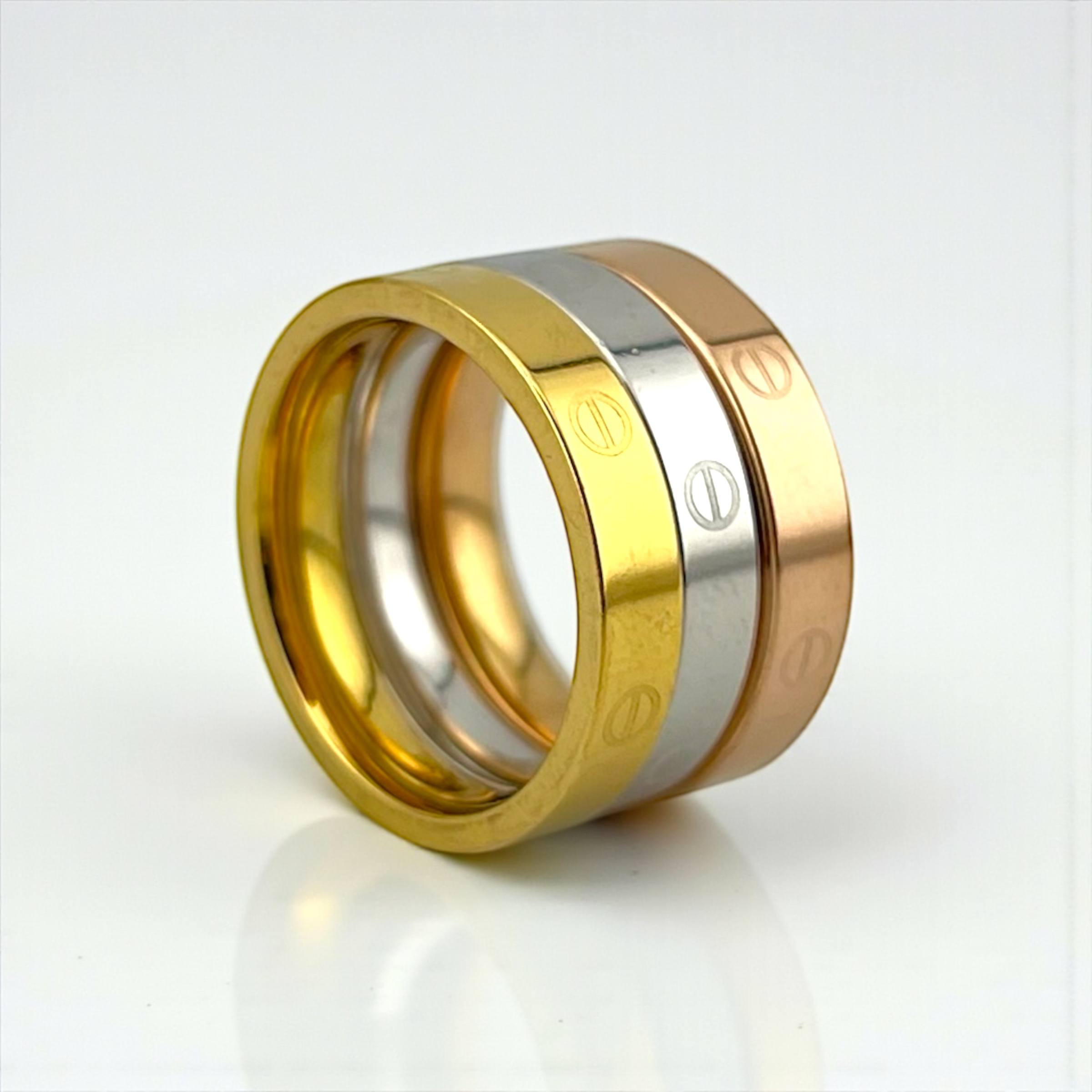 ✨ Seda Cartier Love Band – Trio Edition (Gold, Silver, Rose)