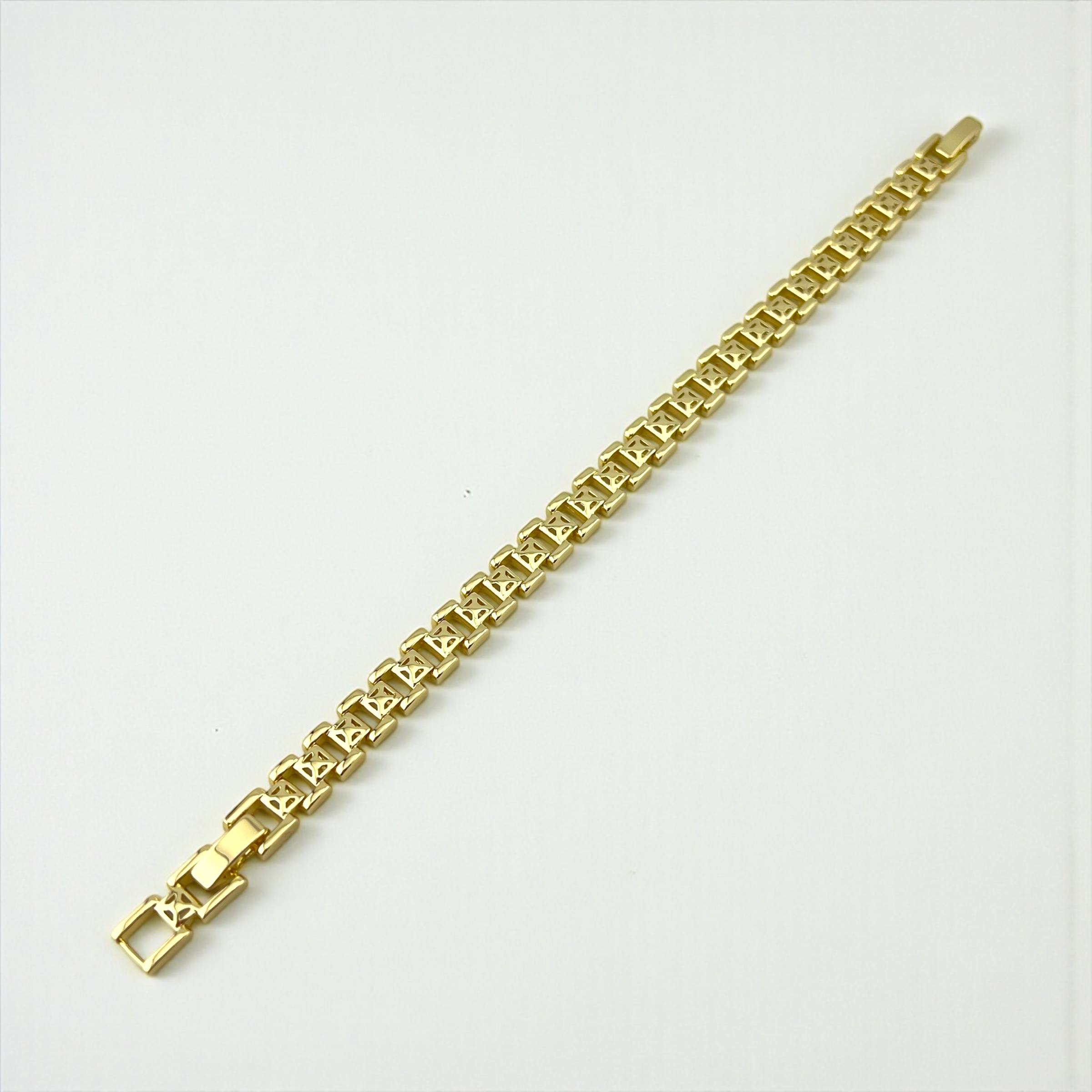 Rolex 18K Gold-Plated Box Link Bracelet – Modern & Durable