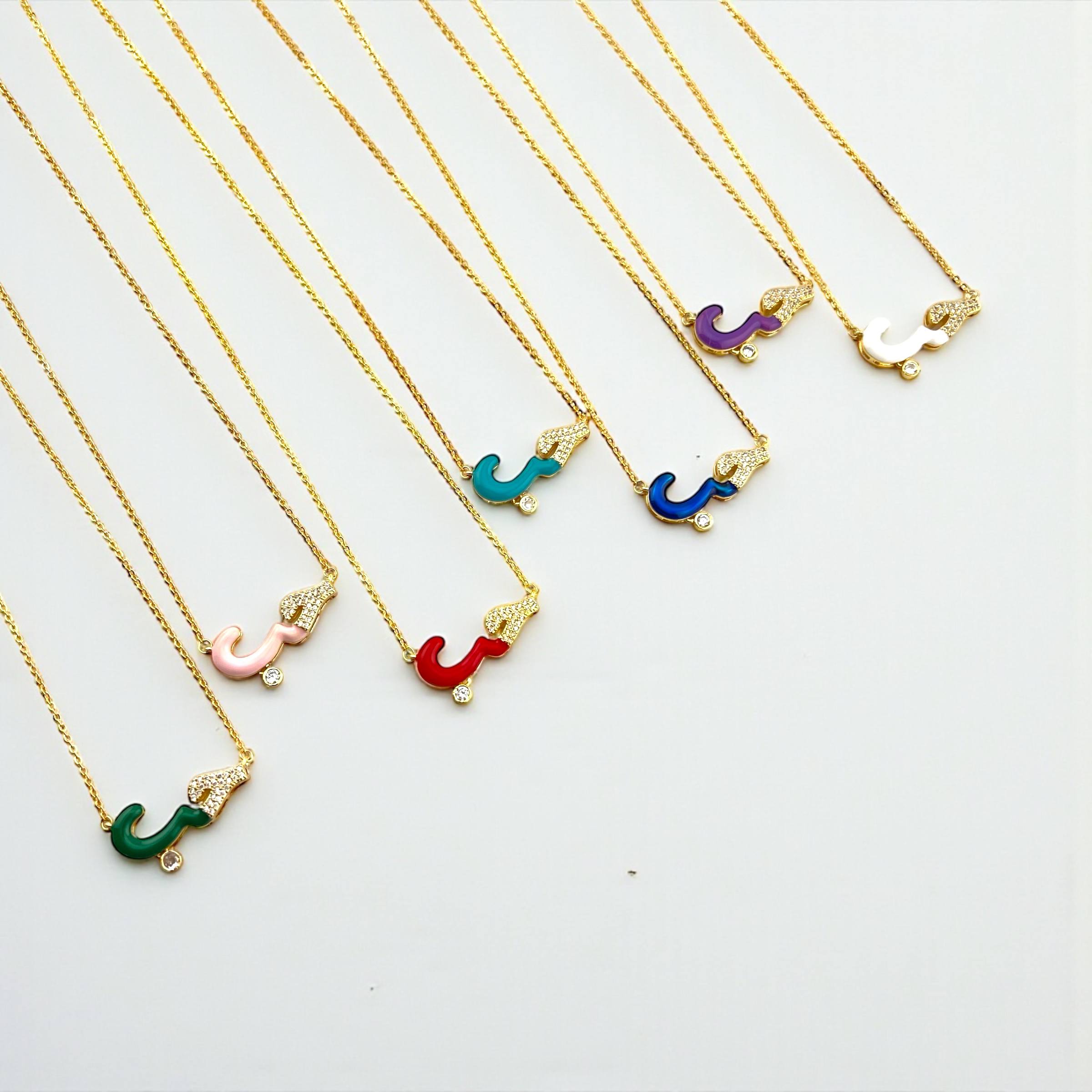 Hob “Love” Enamel & Crystal Necklace 🤍✨