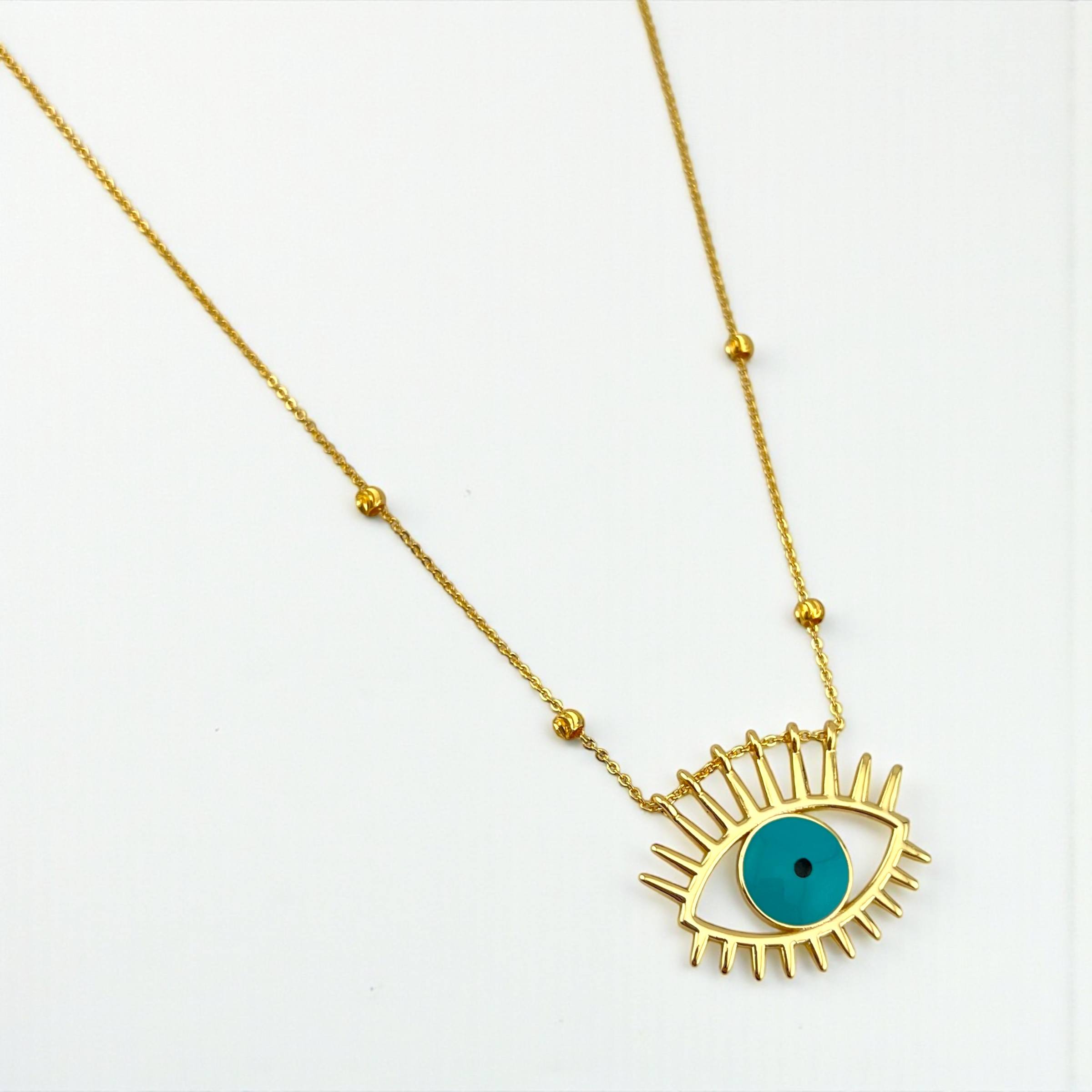 AURA Eye Necklace – Gold Evil Eye Protector