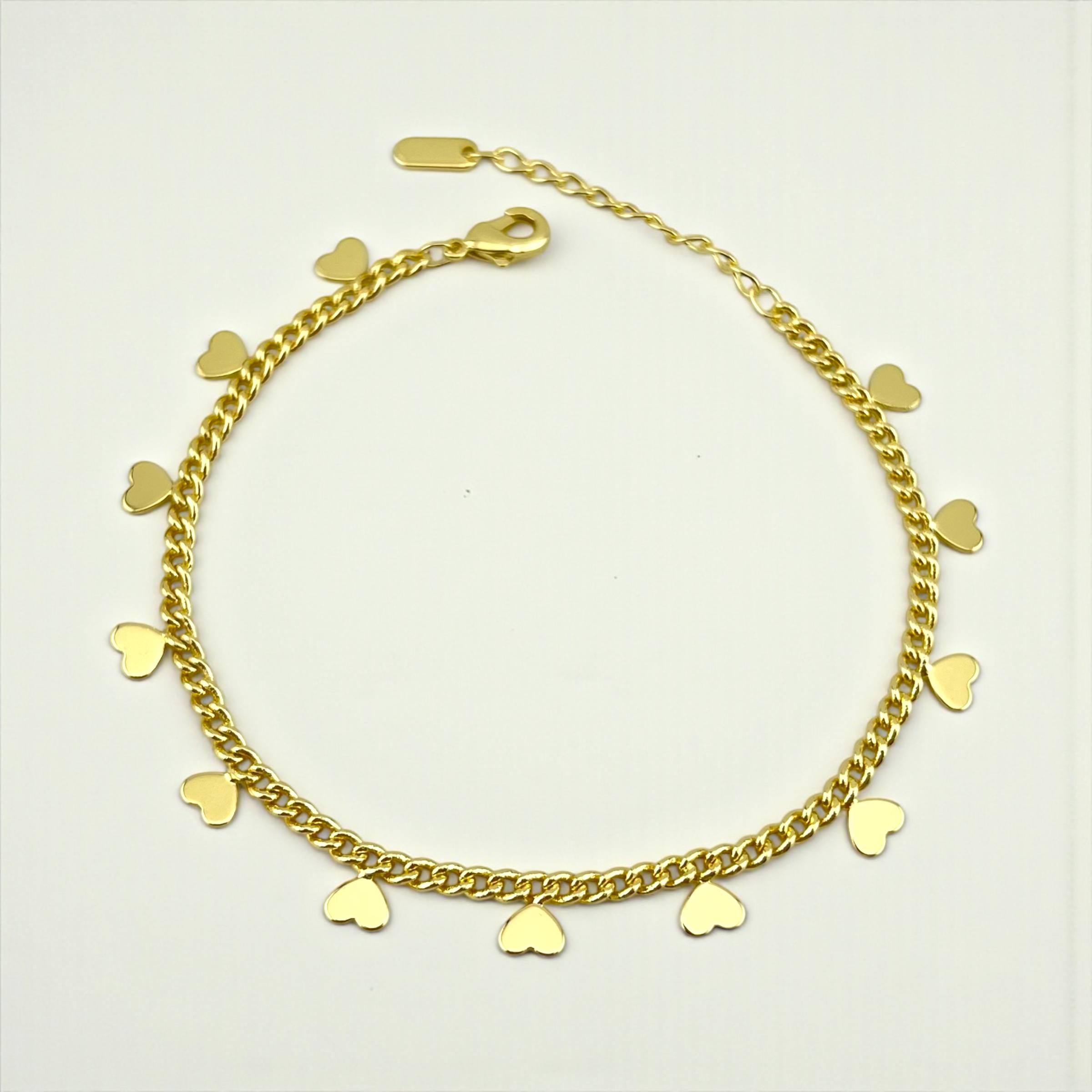 Heart shape “Sweet Hearts” 18K Gold-Plated Bracelet