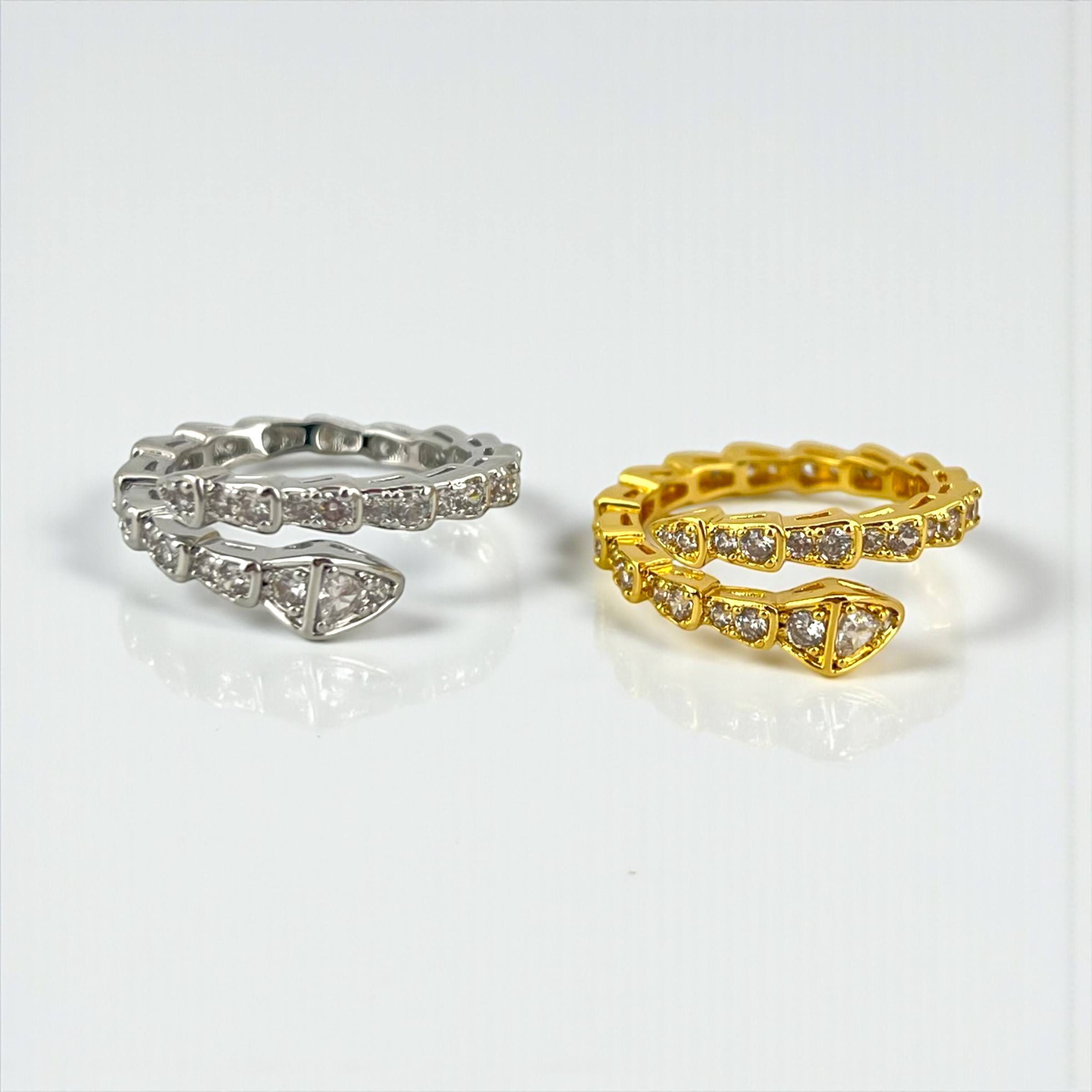 Snake bvulgari Spark Wrap Ring – Modern Elegance