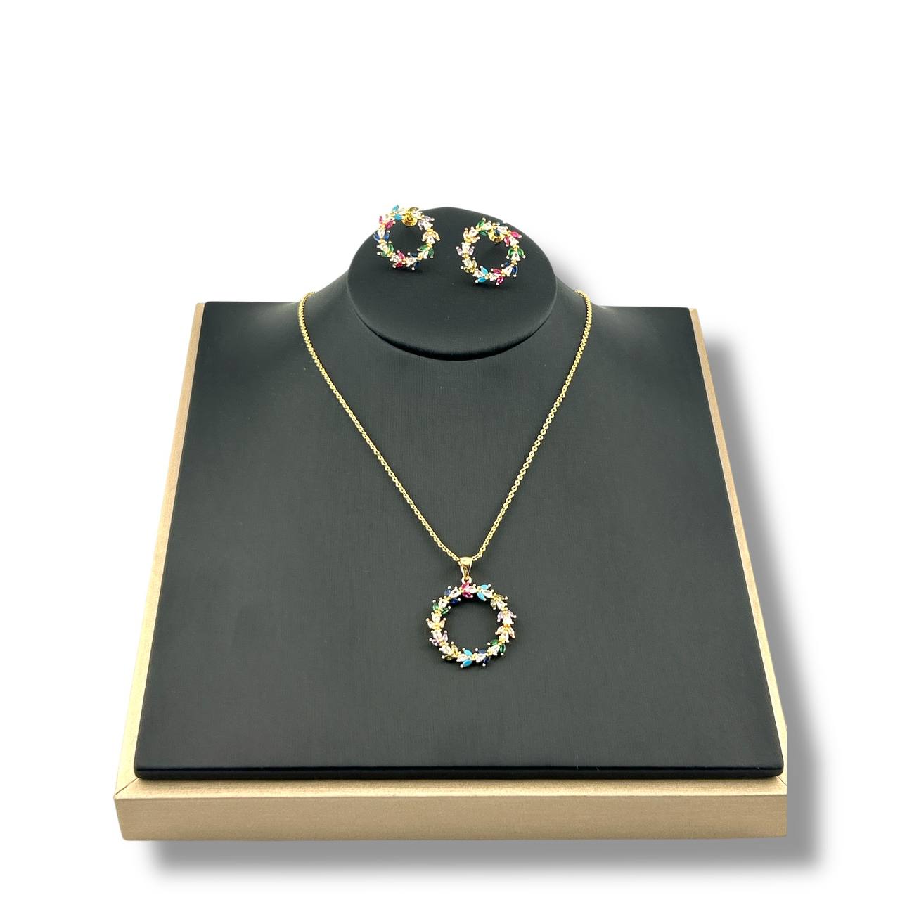 colored Bloom Set – Necklace & Earrings