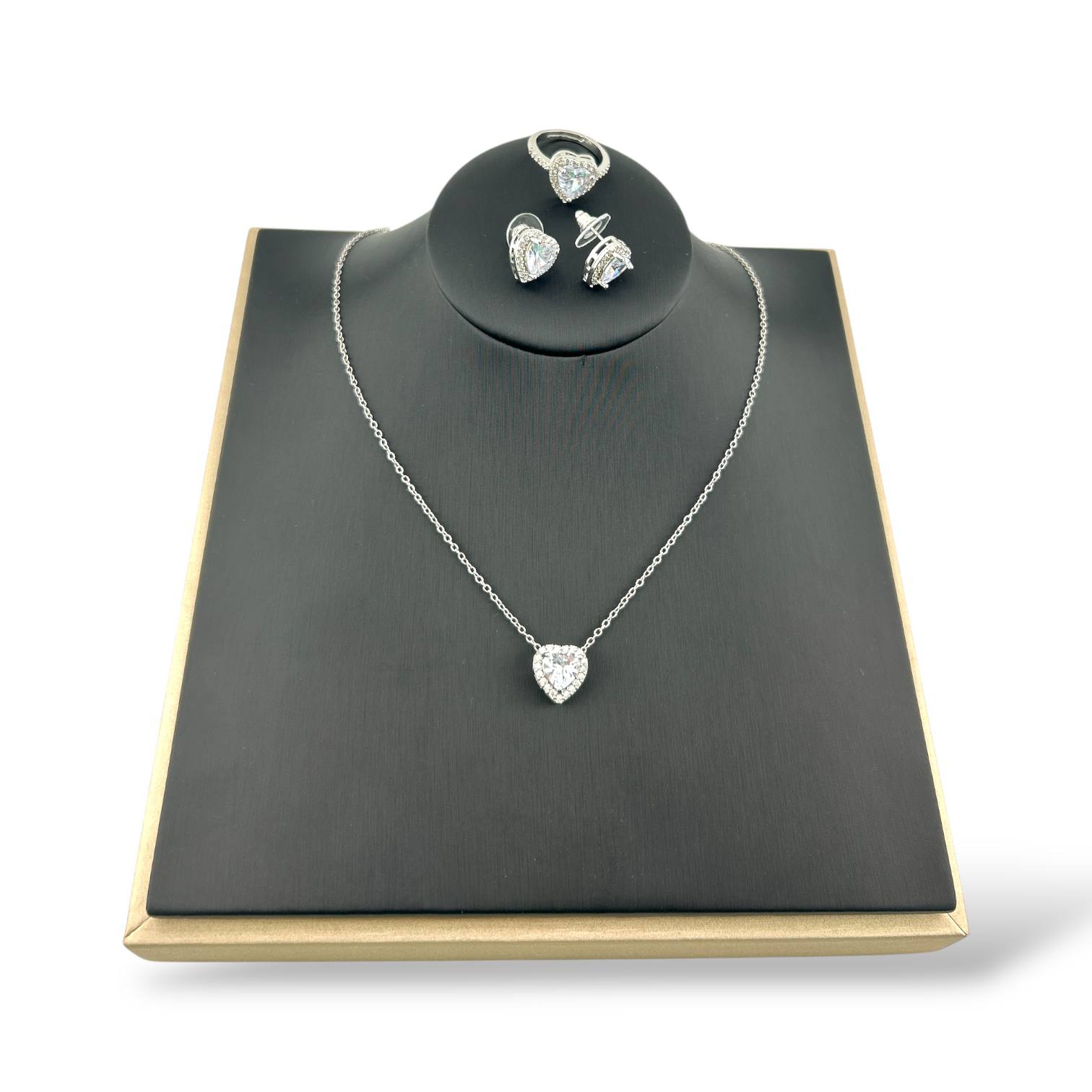 🤍 pandora Heart Set – Pure Sparkle in Silver 💫