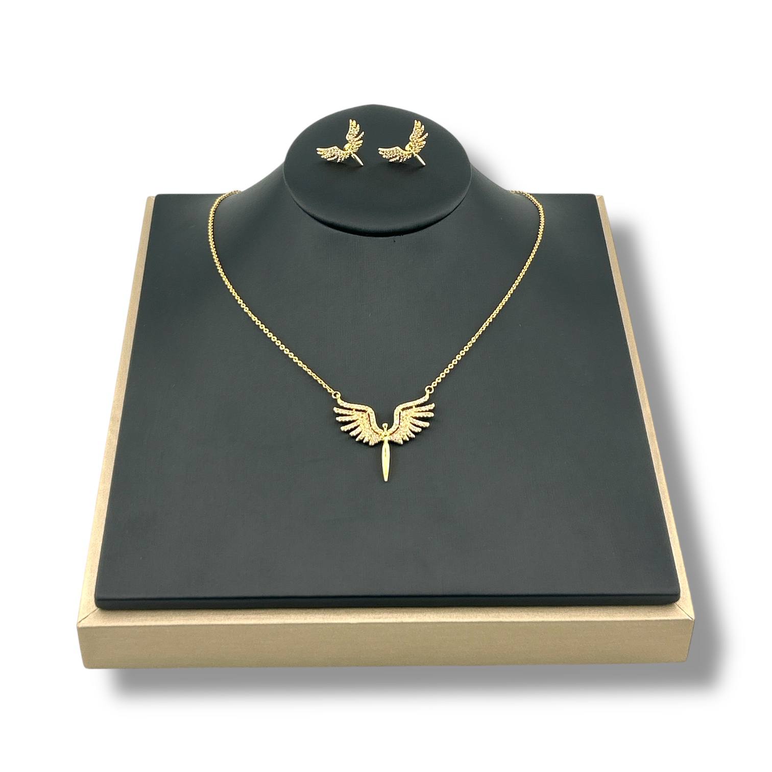 Angel phoenix– Winged Gold Jewelry Set