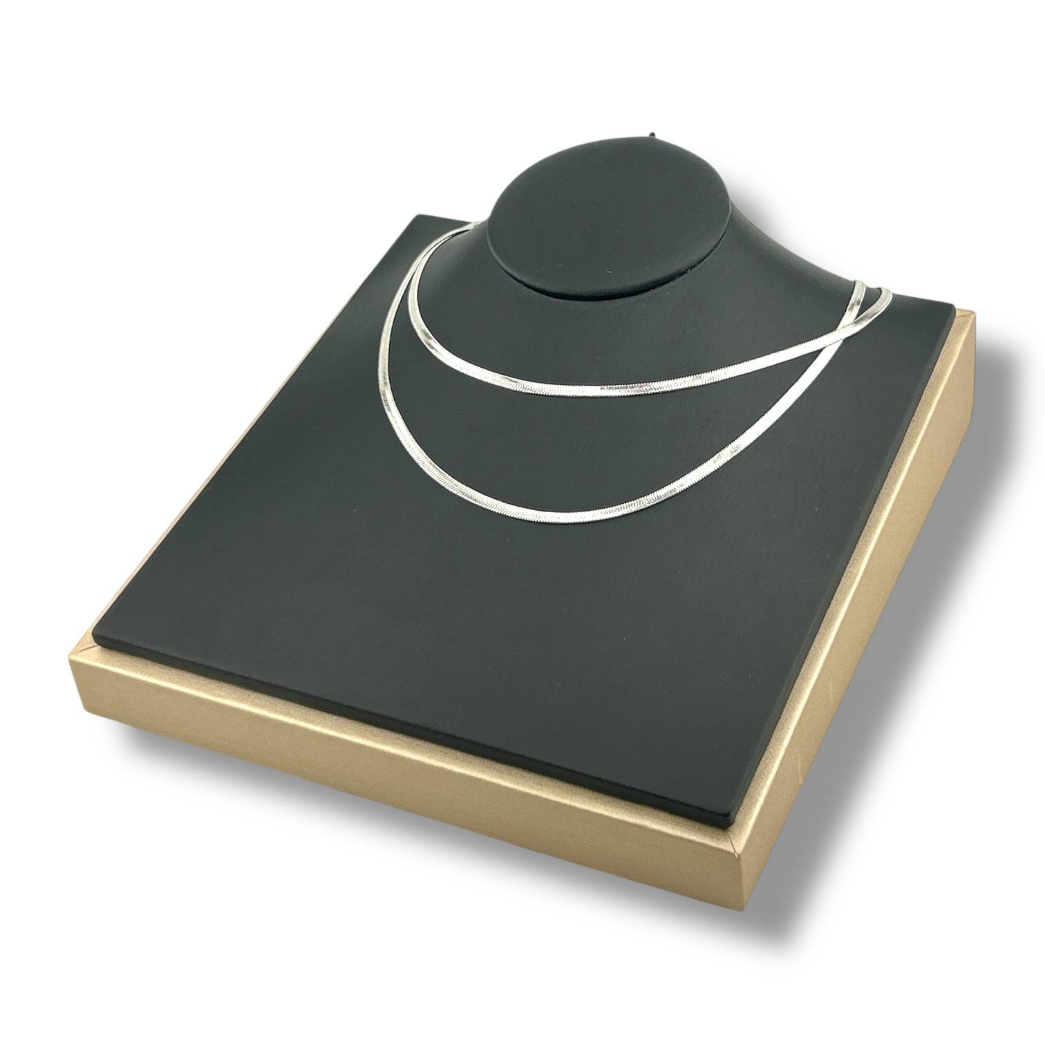 🌙 Luna Double Snake Chain – Silver Sleek