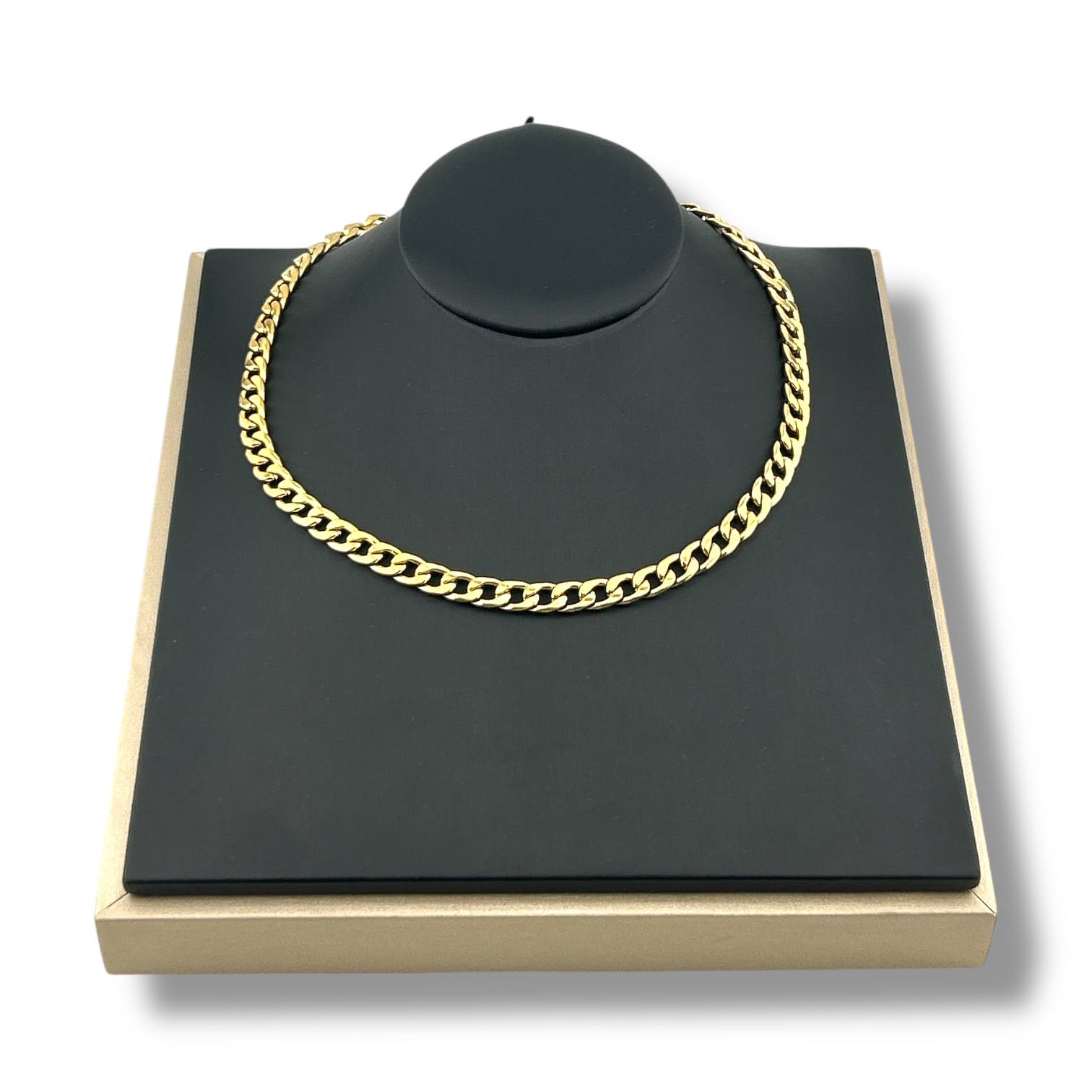 Bold Luxe Cuban Chain Necklace – Gold Edition