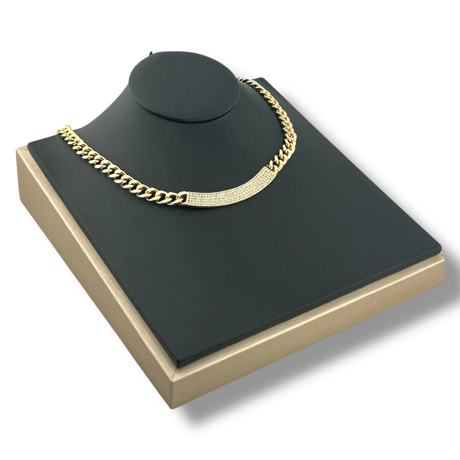 Cuban Glow Bar Necklace