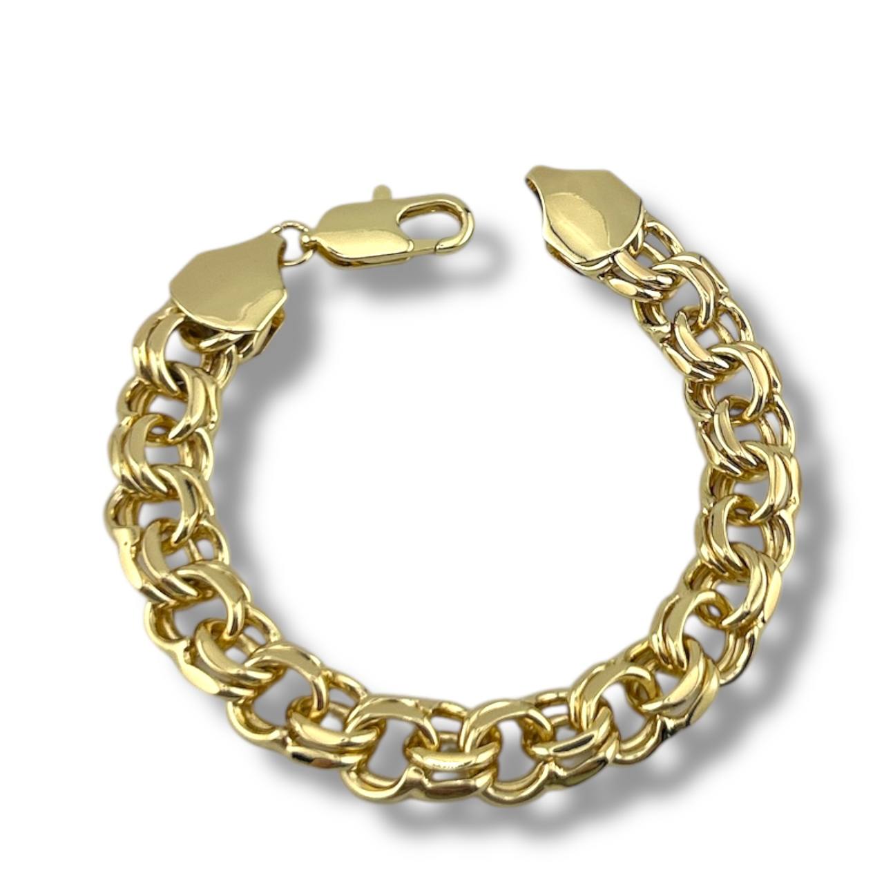💛 Gold Double-Link Bracelet – Timeless & Elegant 💛