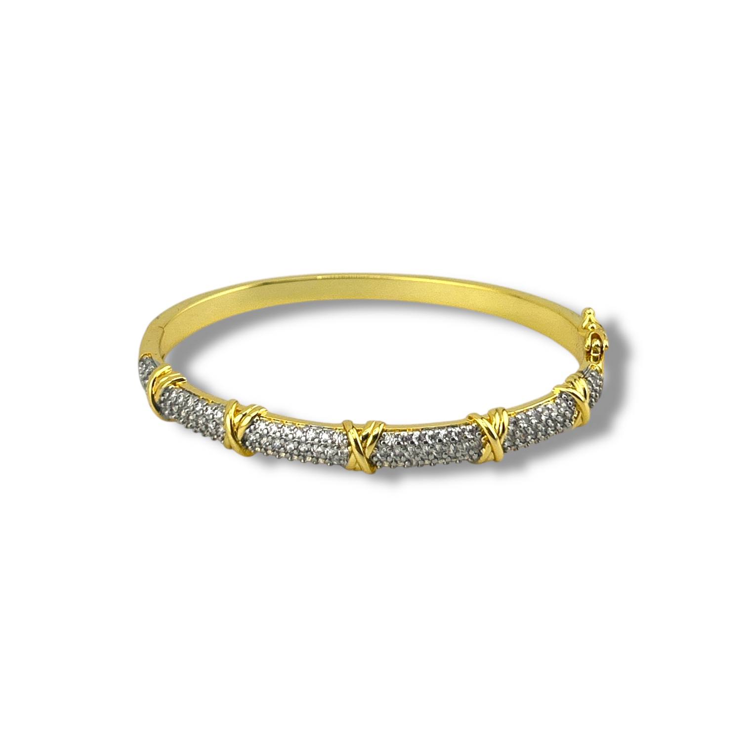 ✨ Gold X-Link Crystal Bangle ✨