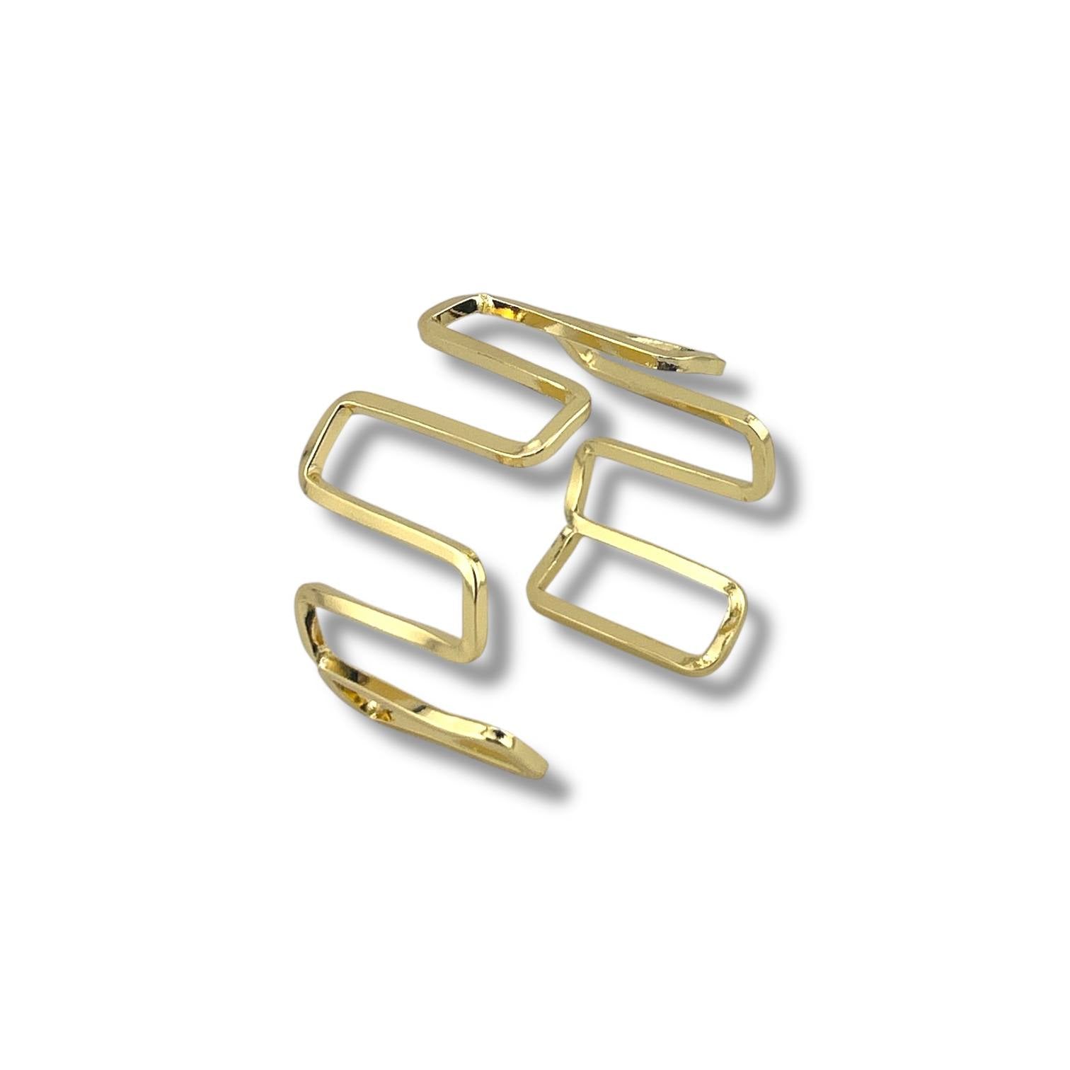 Geometric Wave Gold shape bangle