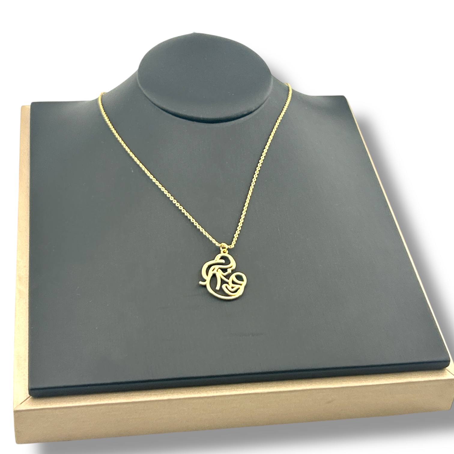 MOM & BABY Pendant Necklace – 18K Gold-Plated