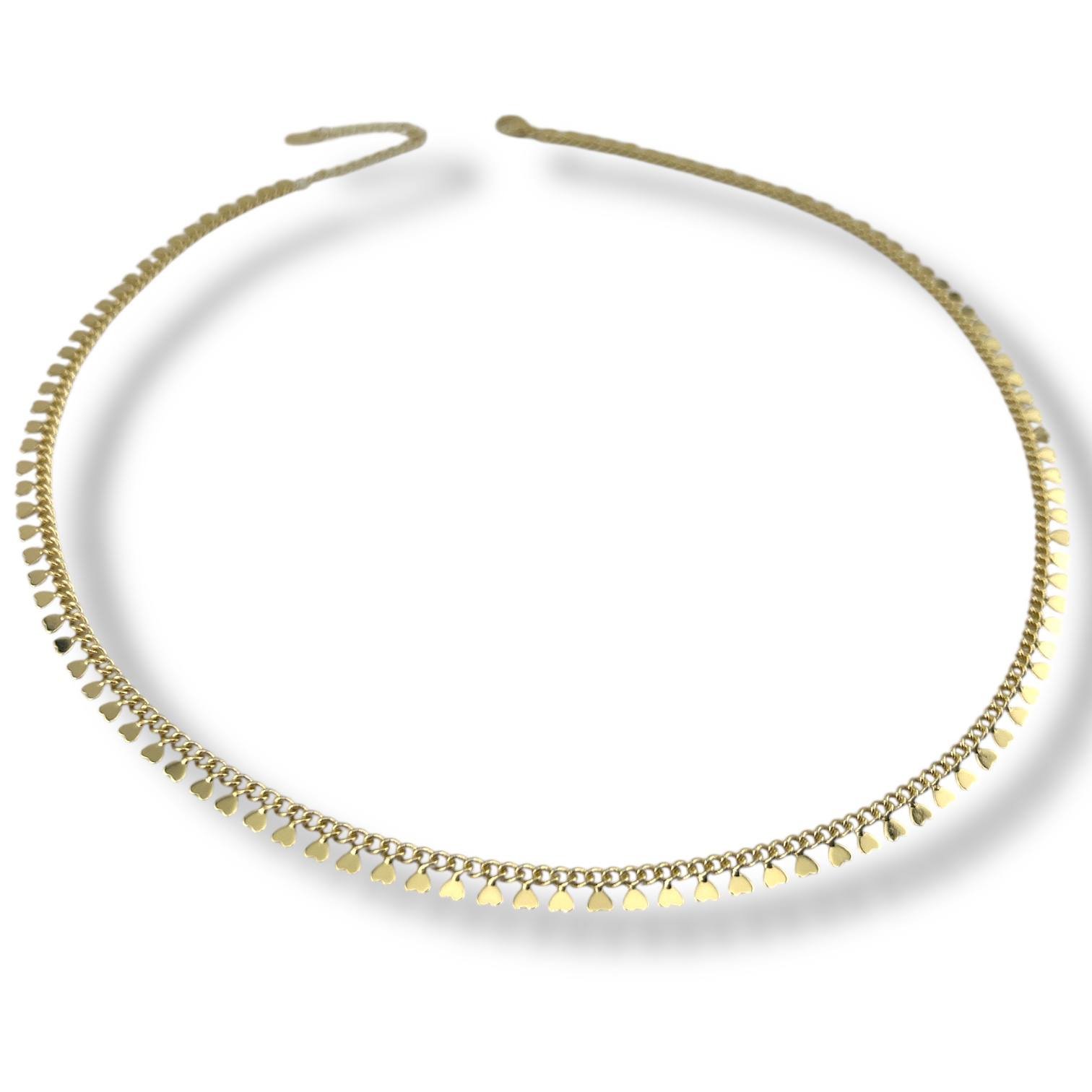 Heart Tassel Chain Necklace – 18K Gold Plated 💛✨