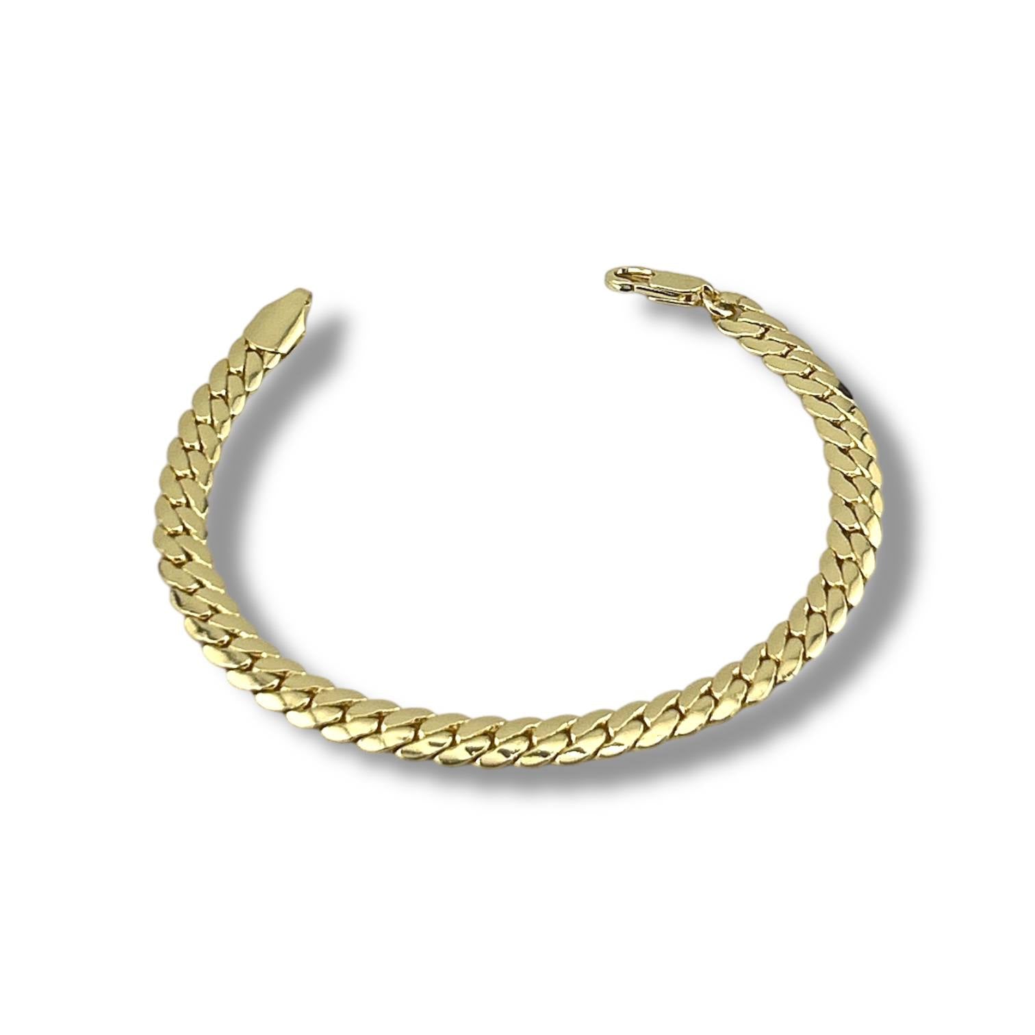 Luxe Flat Cuban Gold-Plated Bracelet ✨💛
